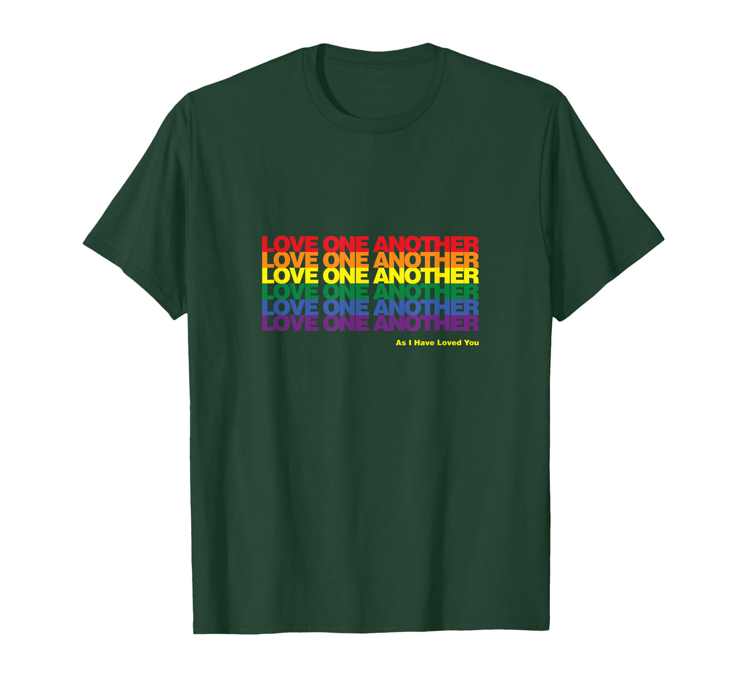 Love One Another Rainbow Solid T-Shirt