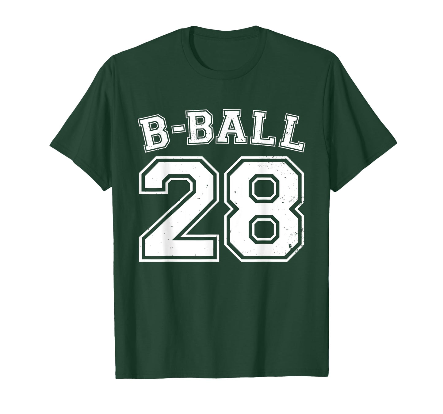 B-Ball Basketball Player Number 28 Training Varsity Vintage T-Shirt