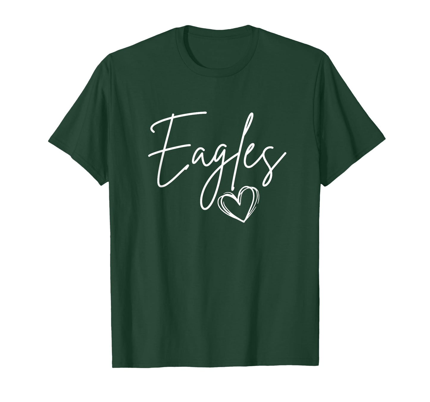 Heart Eagles Mascot School Sports Fan Team For Women Family T-Shirt