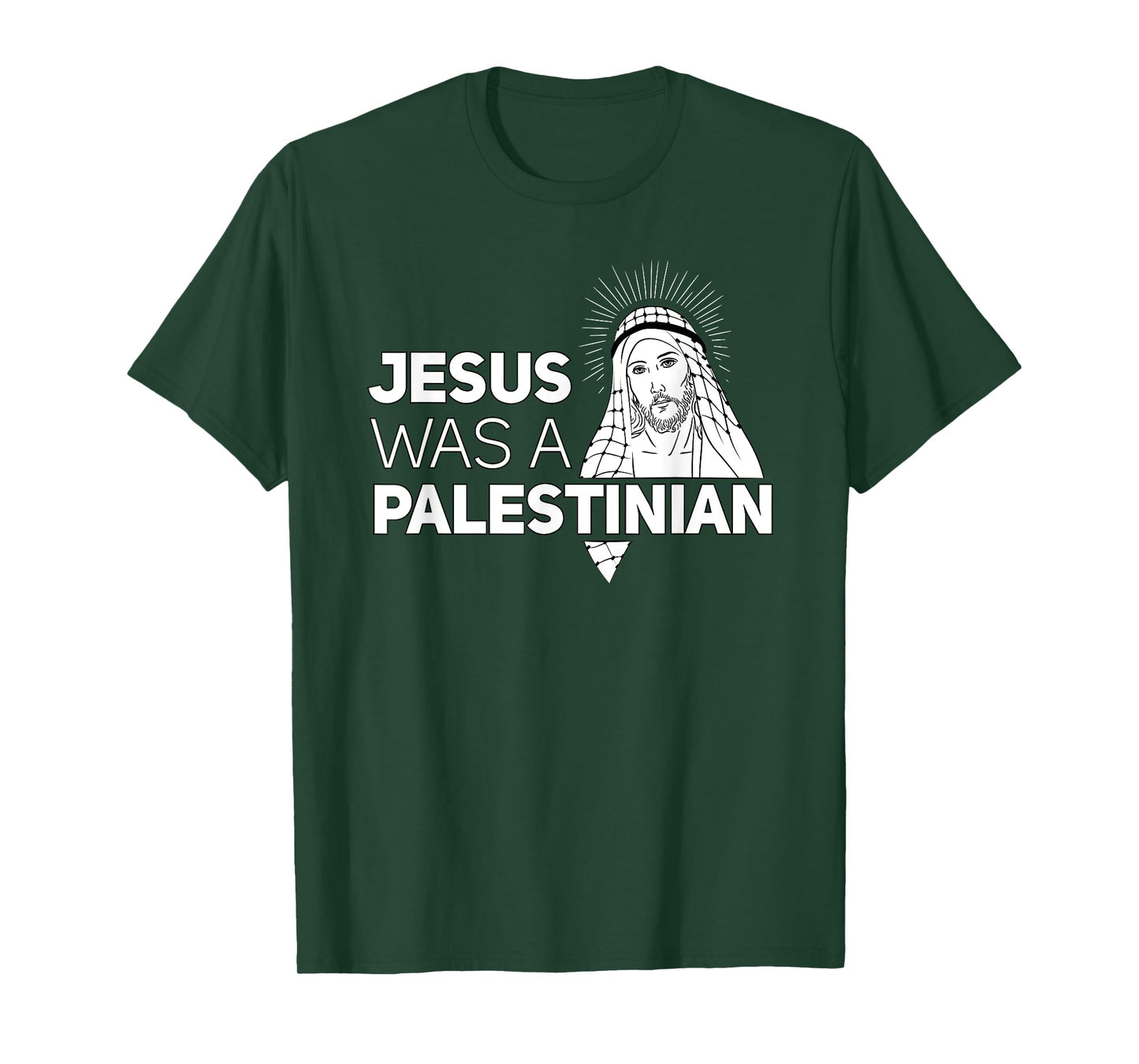 Jesus Was A Palestinian Jesus in Palestinian Keffiyeh Scarf T-Shirt