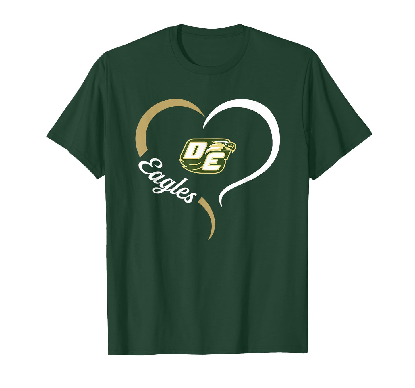 Desoto Eagles Logo Half Heart Slogan HS T-Shirt