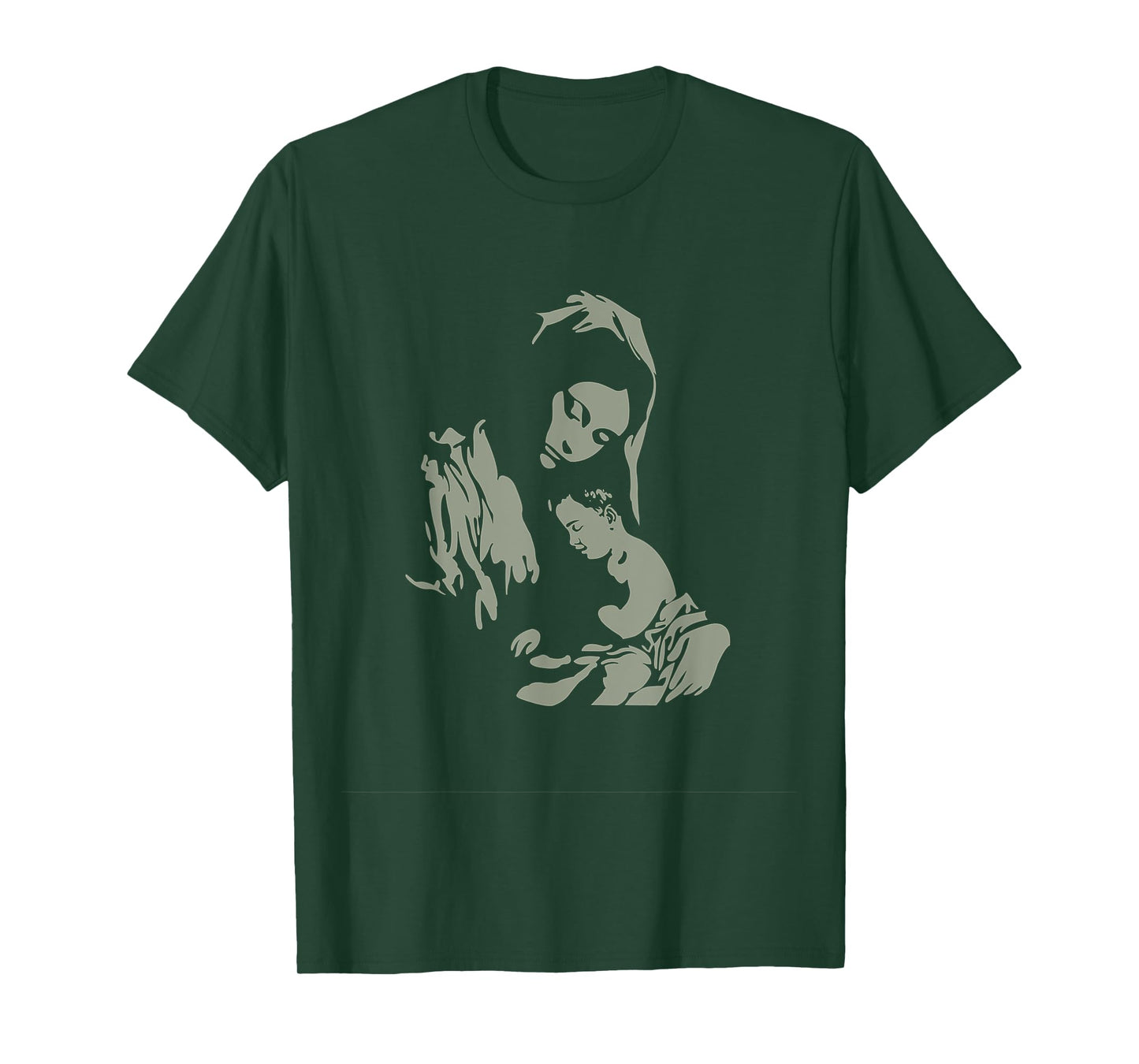 Our Lady Virgin Mary with Baby Jesus Catholic Sacred Apparel T-Shirt