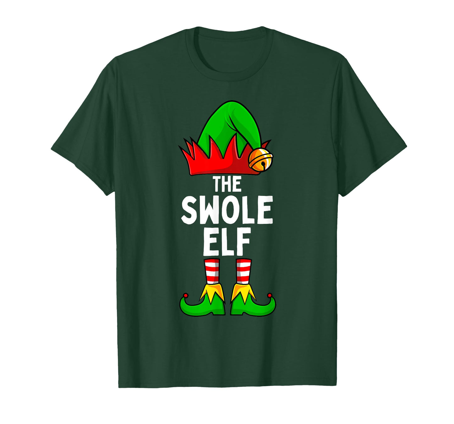 Swole Elf Matching Family Christmas T-Shirt