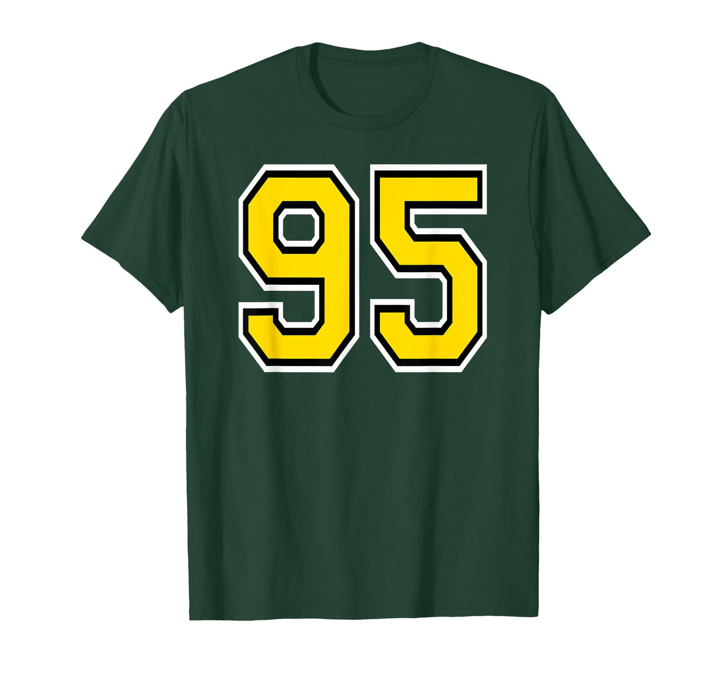 Number 95 in Yellow White Black T-Shirt