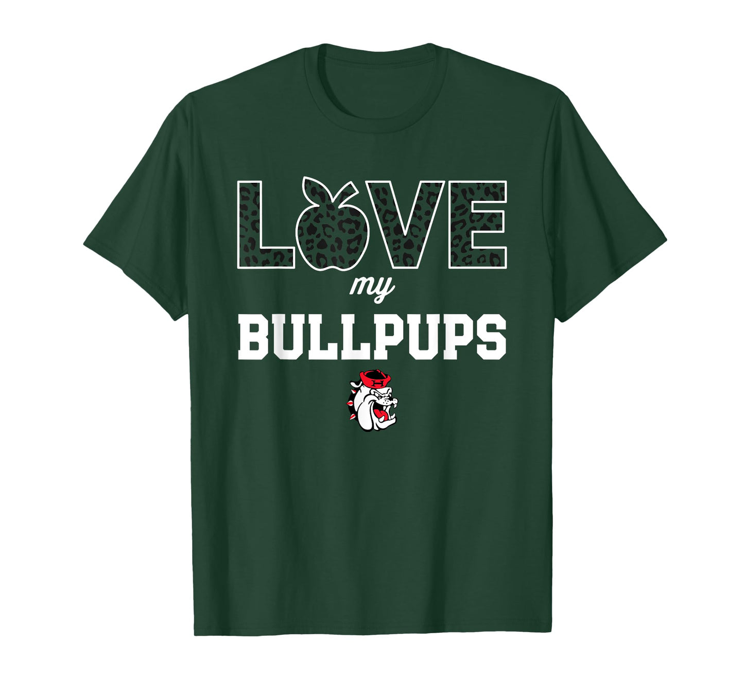 Hanford Bullpups Logo Love My Team HS T-Shirt