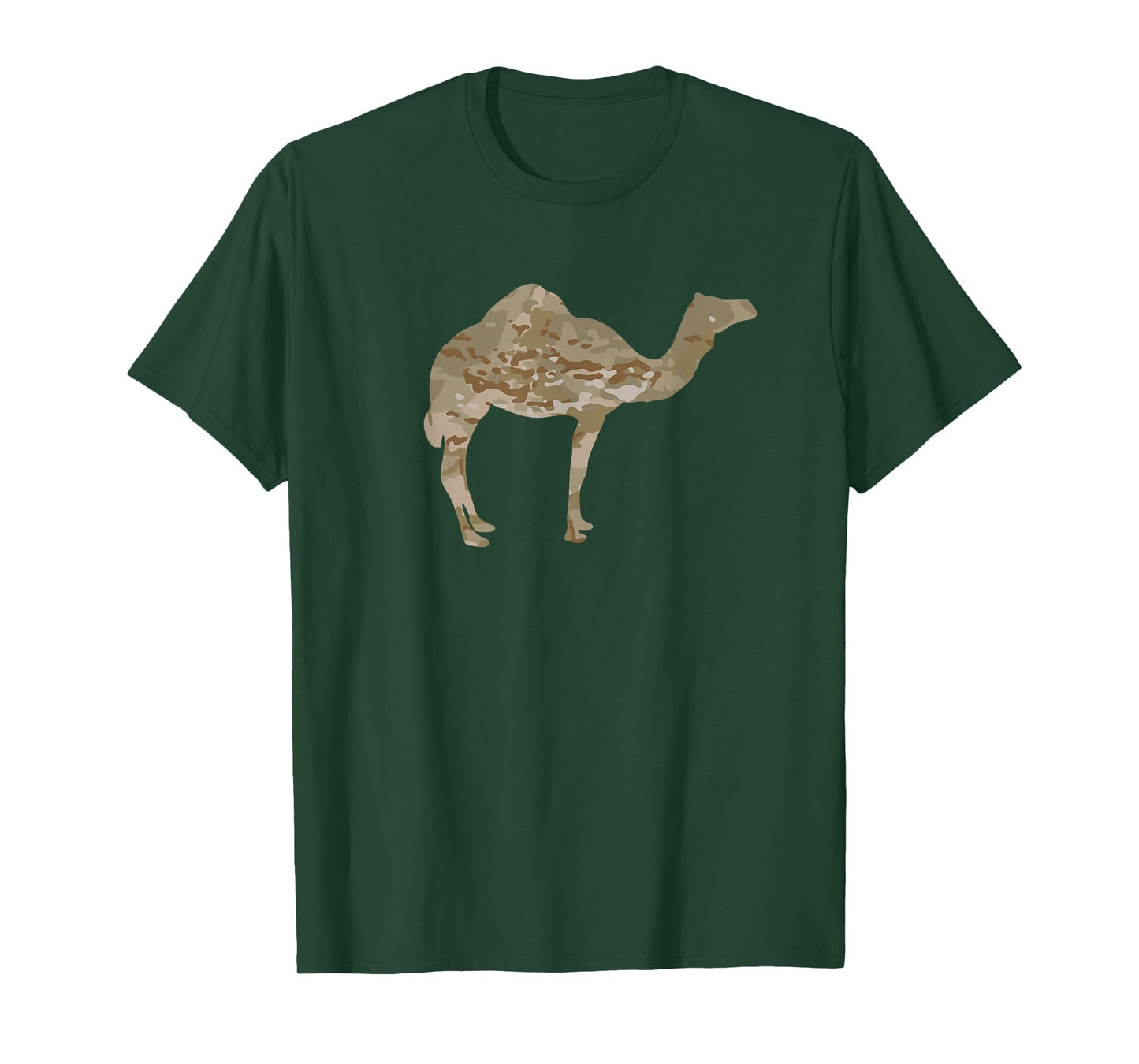Desert Camo One-Hump Camel Lover Gift Military Camouflage T-Shirt