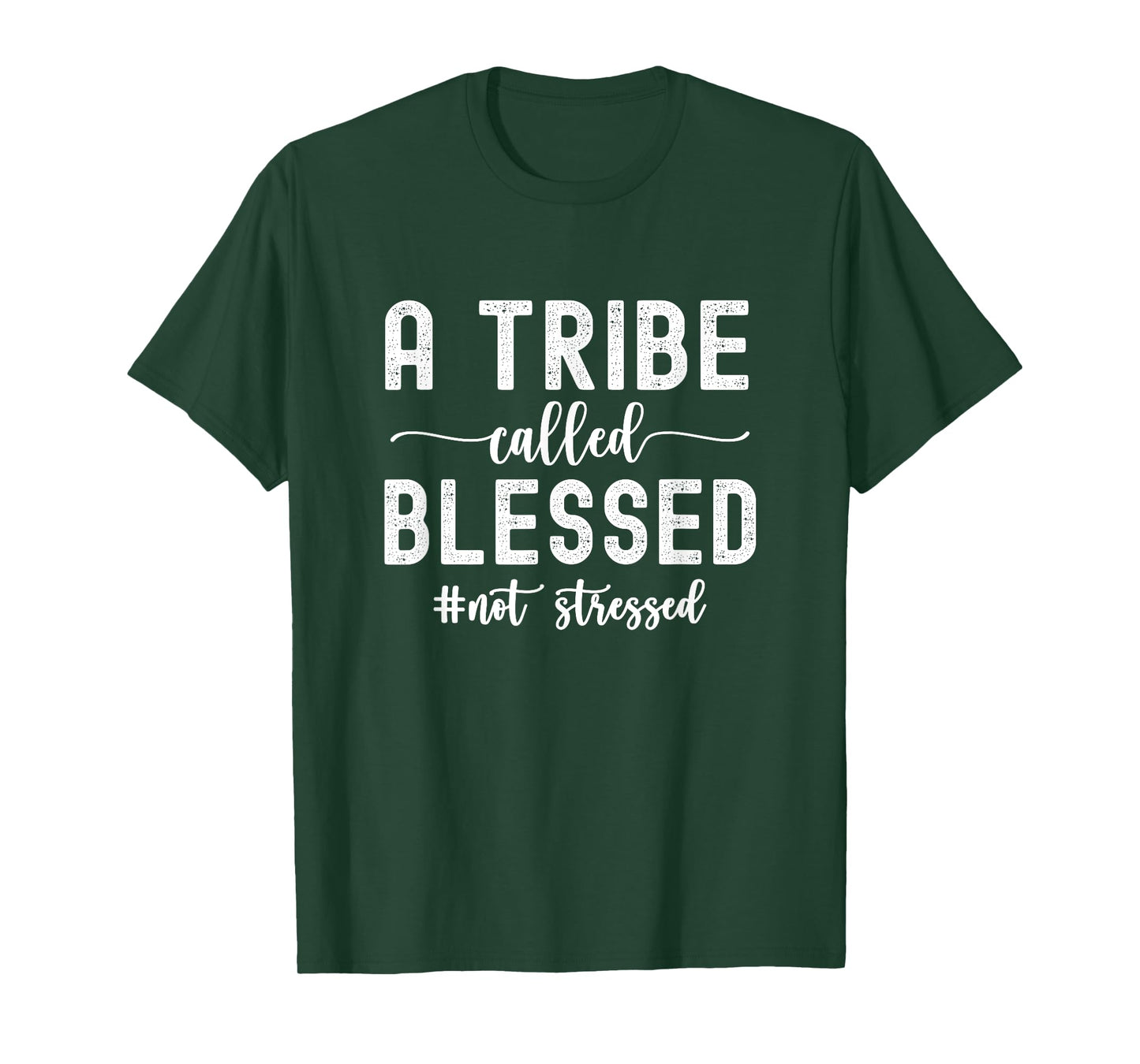 A Tribe Called Blessed Not Stressed Family Christian T-Shirt