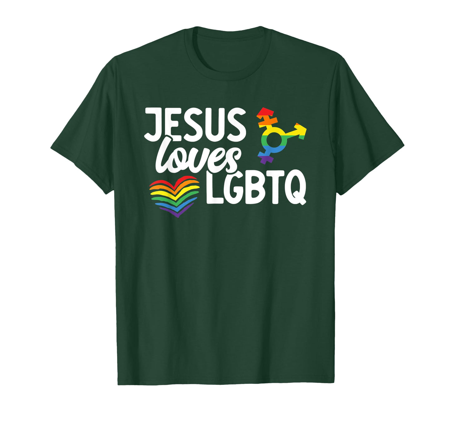 Jesus Loves LGBTQ Funny Queer Christian Gay Pride Lover T-Shirt