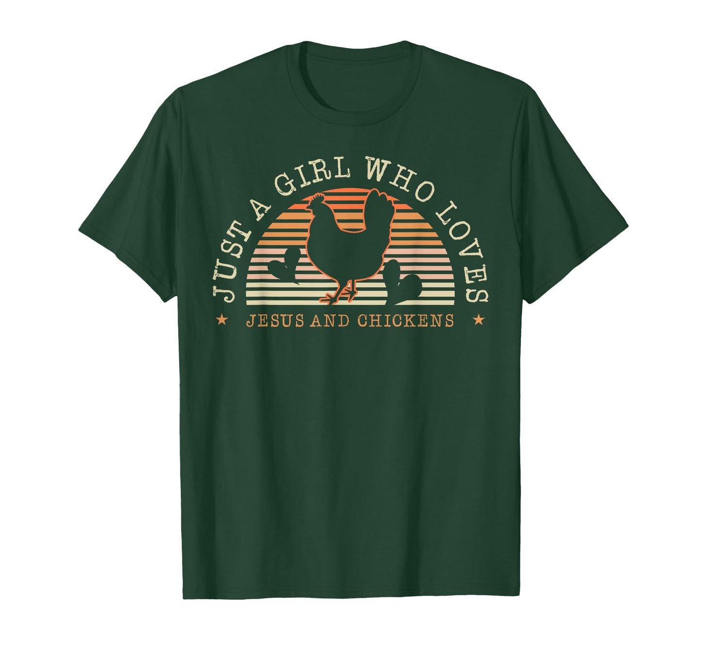 Just A Girl Who Loves Jesus And Chickens Herd Livestock Farm T-Shirt