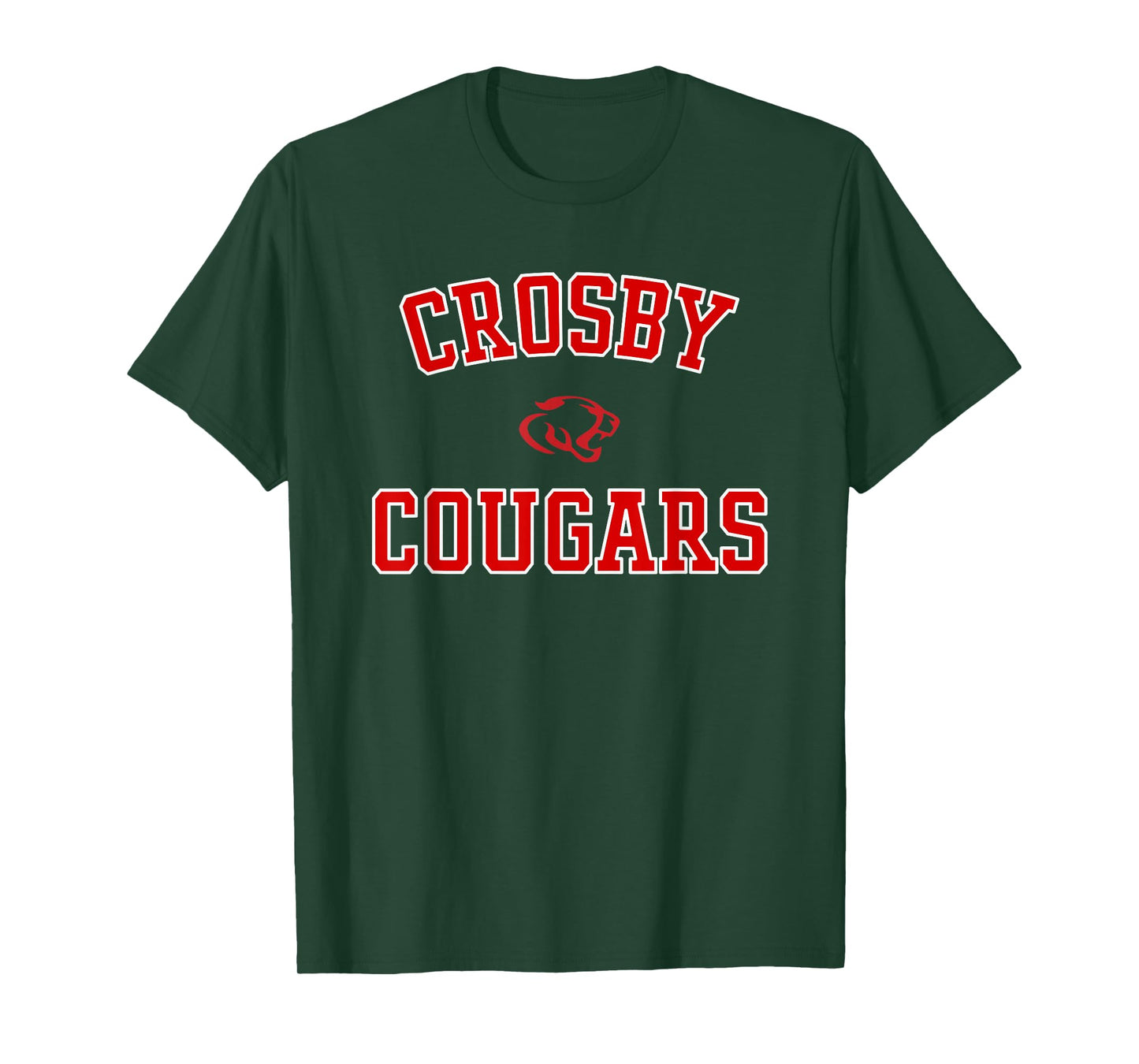 Crosby Cougars Logo Varsity HS T-Shirt