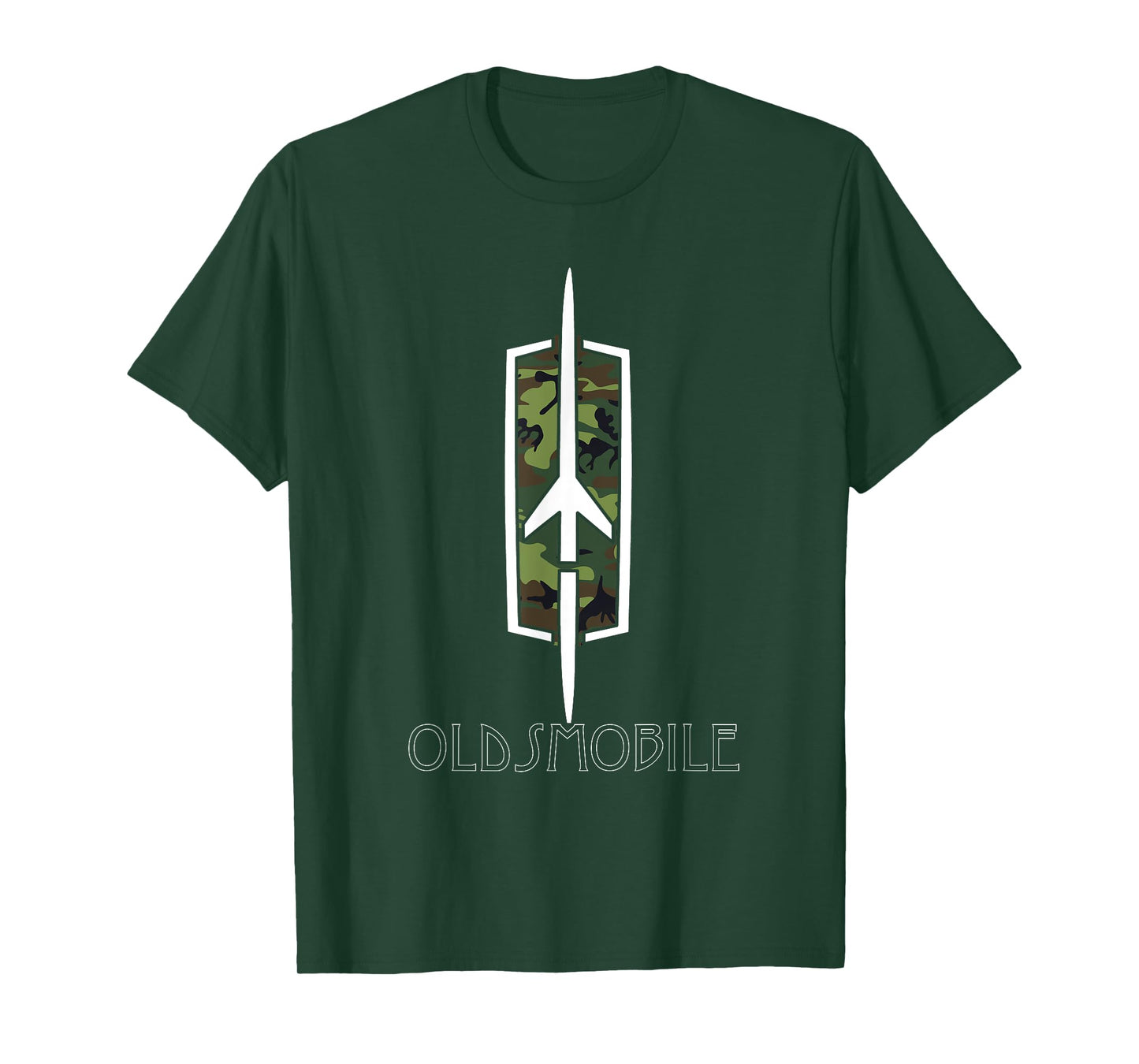 Oldtimer Show Vintage Oldsmobile Camouflage Rockets Logo T-Shirt