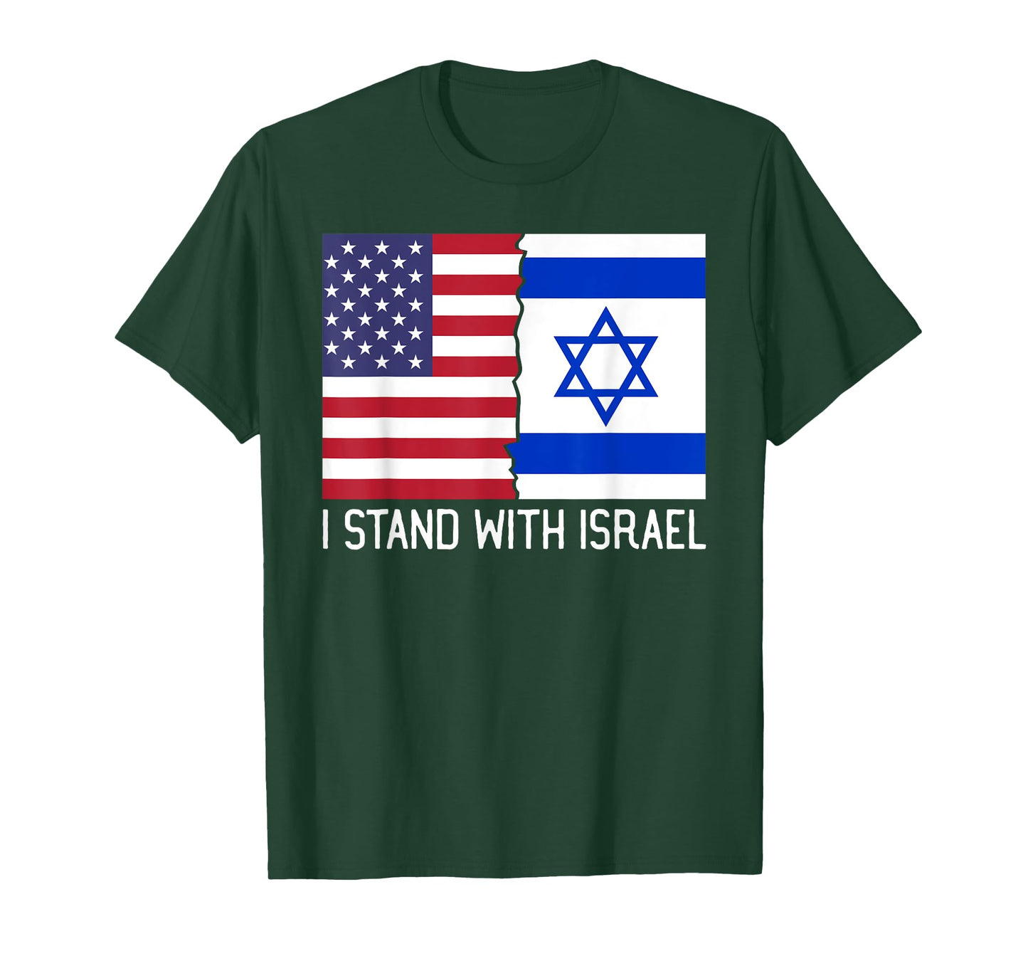 I Stand With Israel America Flag Distress Vintage T-Shirt