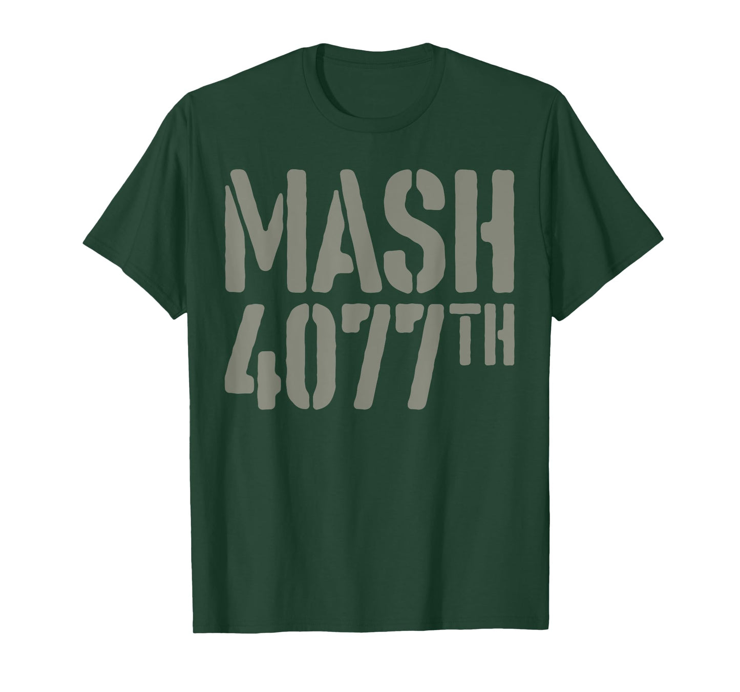 Men Army Military Retro Fans Vintage Stencil Text MASH 4077 T-Shirt