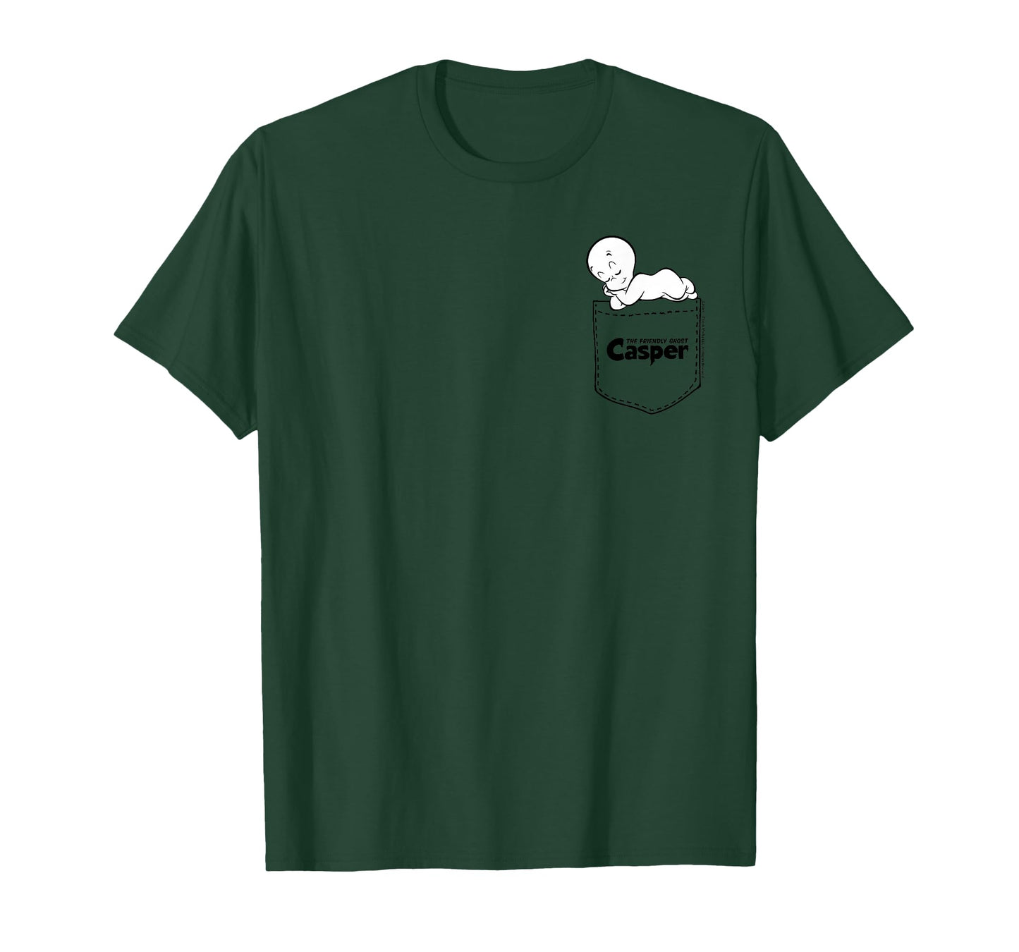 Casper The Friendly Ghost Napping On Your Pocket T-Shirt