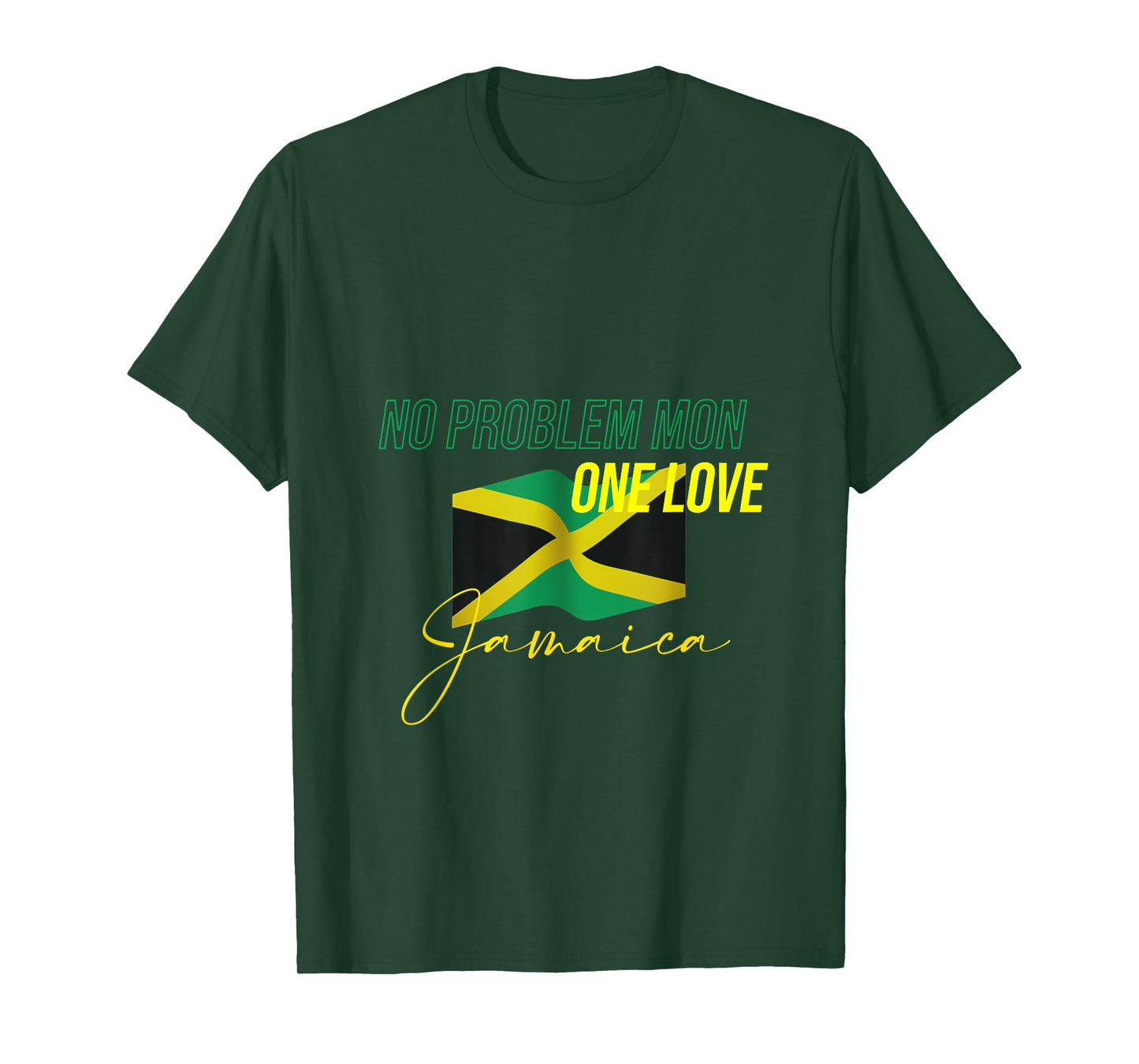 Patriotic One Love Jamaica Pride Clothing Jamaica Flag Color T-Shirt