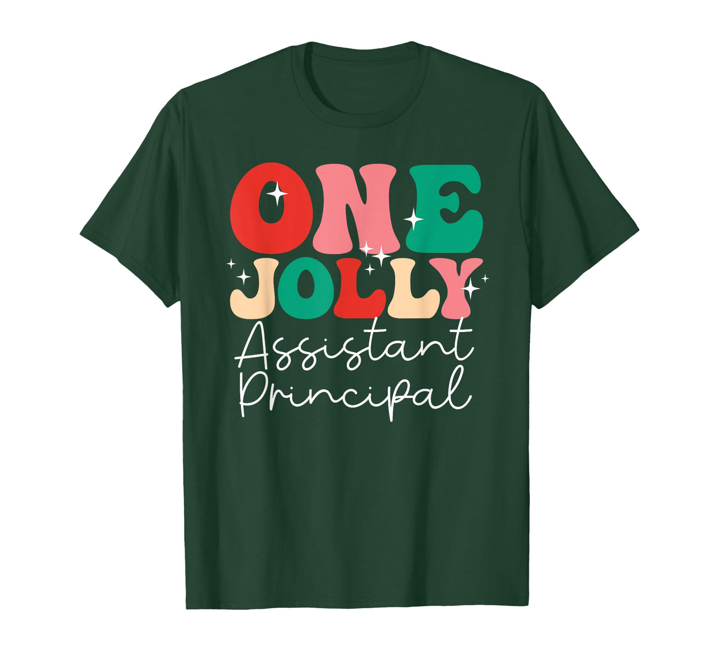 One Groovy School Family Group Holly Merry Shirts Unisex-Adults Women Kids Retro Christmas T-Shirt Black Small Crew Neck Short Sleeve