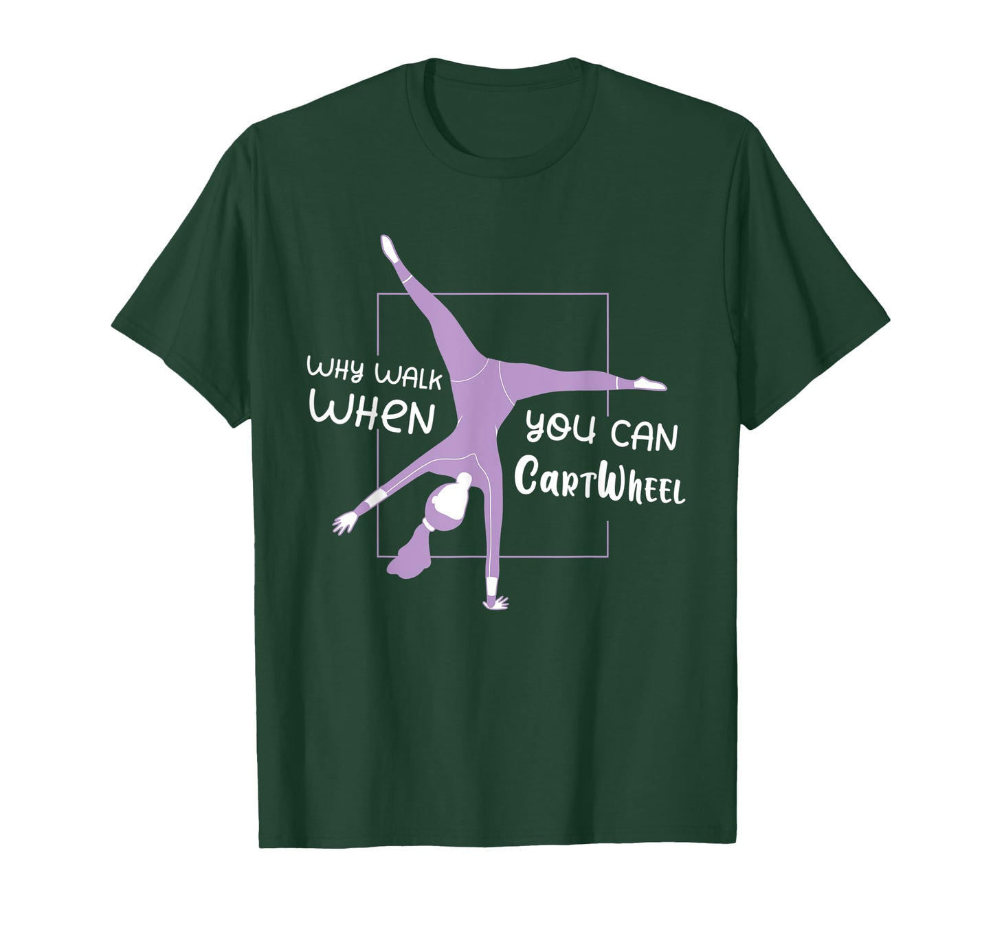 Gymnastics USA American Flag - Cartwheel Tumbling Funny Girl T-Shirt