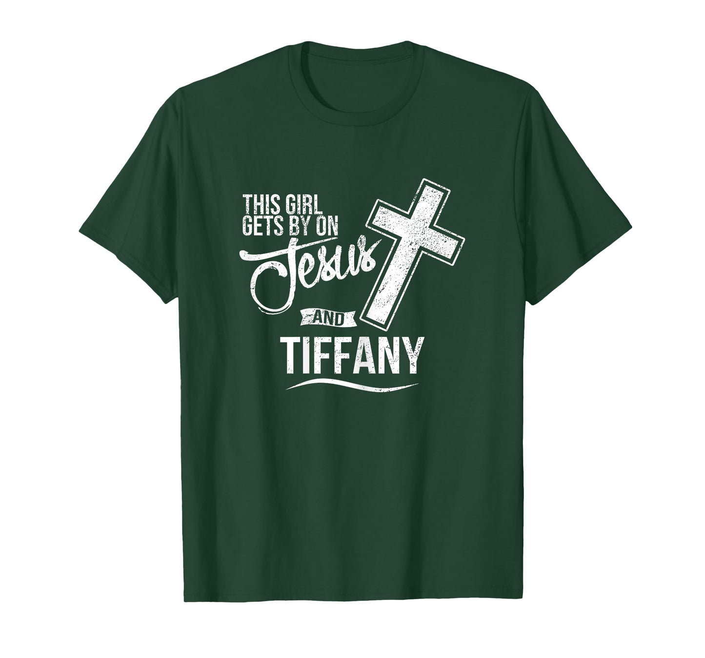 This Girl Gets By On Jesus and TIFFANY Religious TIFFANYS T-Shirt