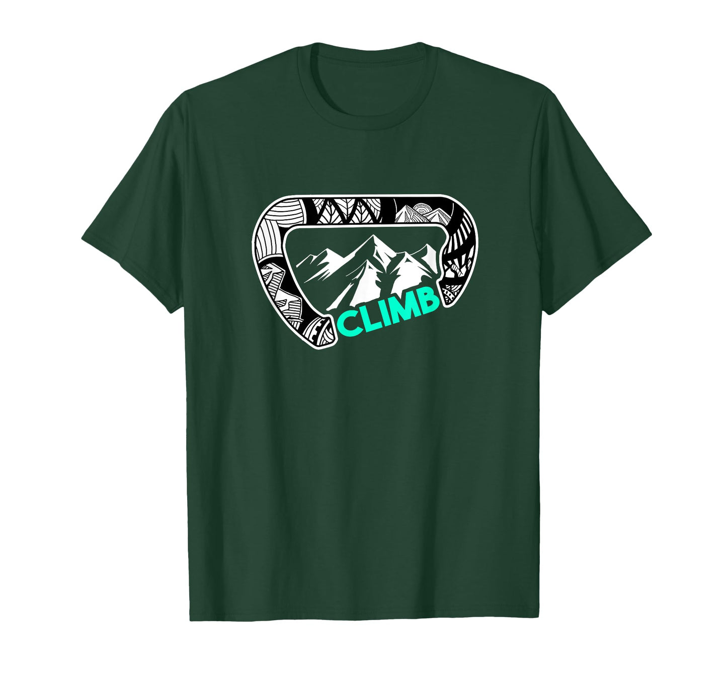 Carabiner Rock Climbing Gifts Print Climbing Bouldering T-Shirt