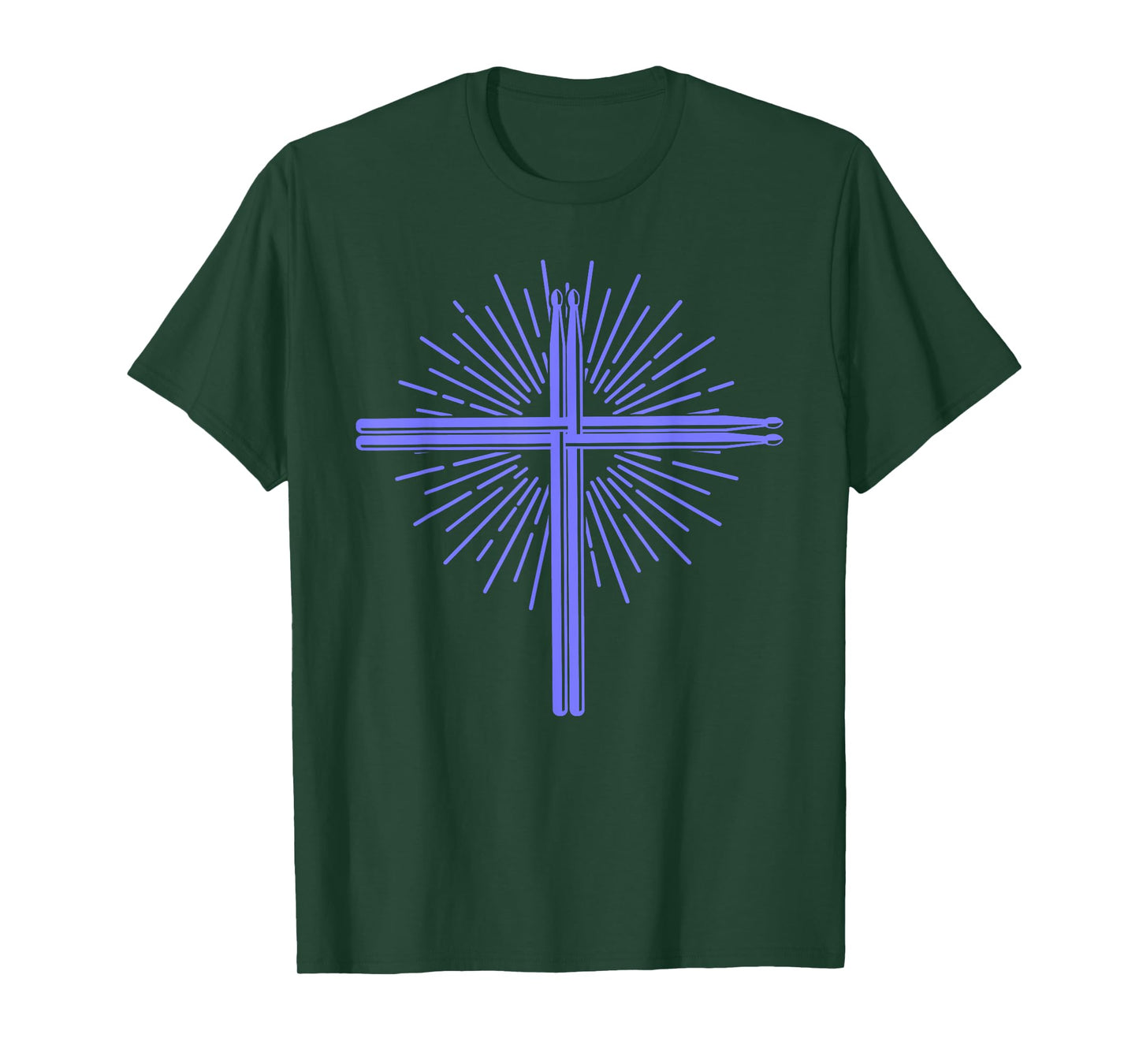 Cool Drumsticks Christian Cross Drummer Gift For Men Women T-Shirt