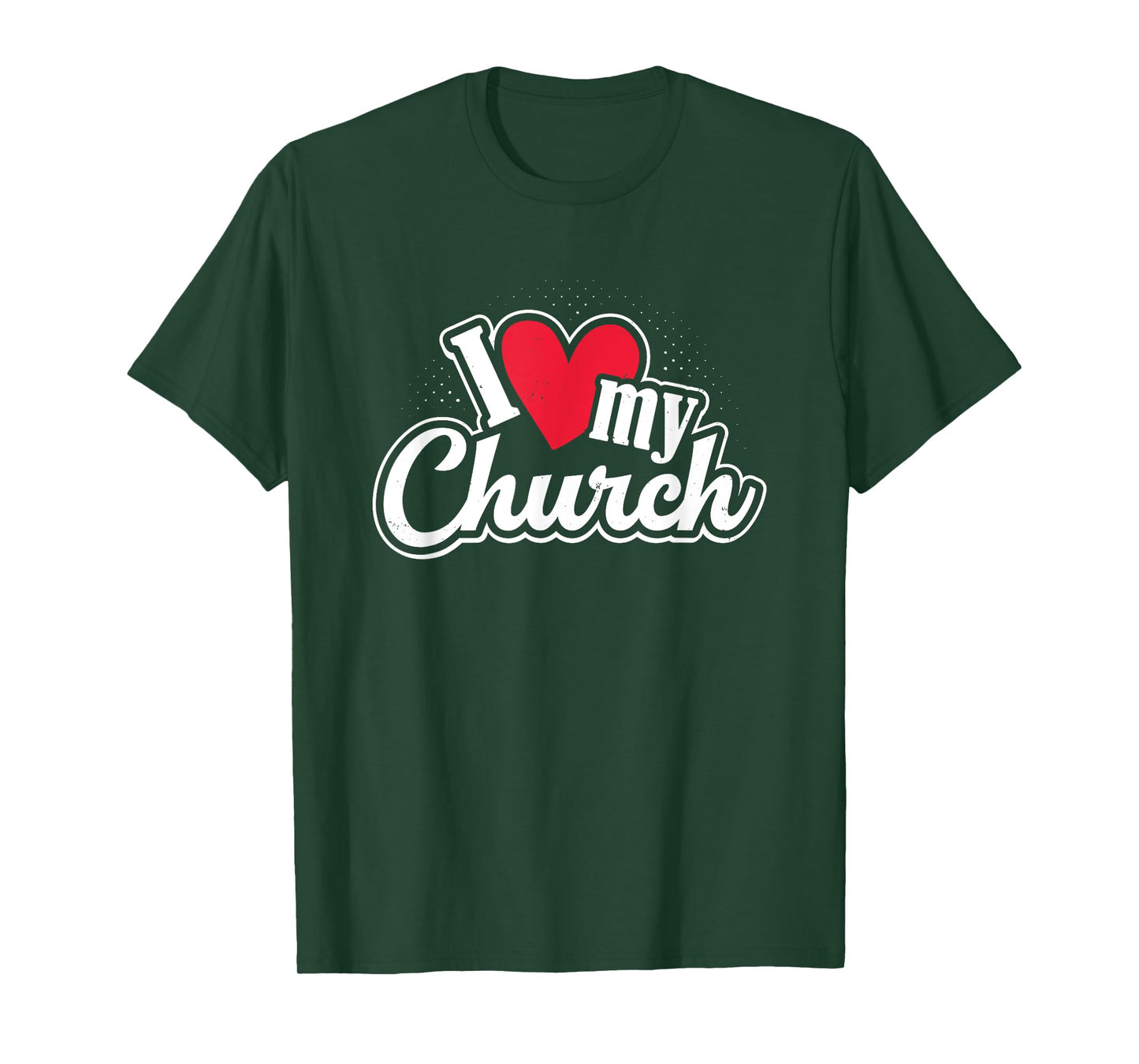 I Love My Church Heart Church Outing Retreat T-Shirt