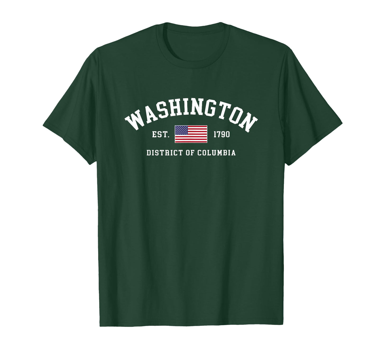 Washington DC July 4th US Flag Retro Throwback Mens Womens T-Shirt