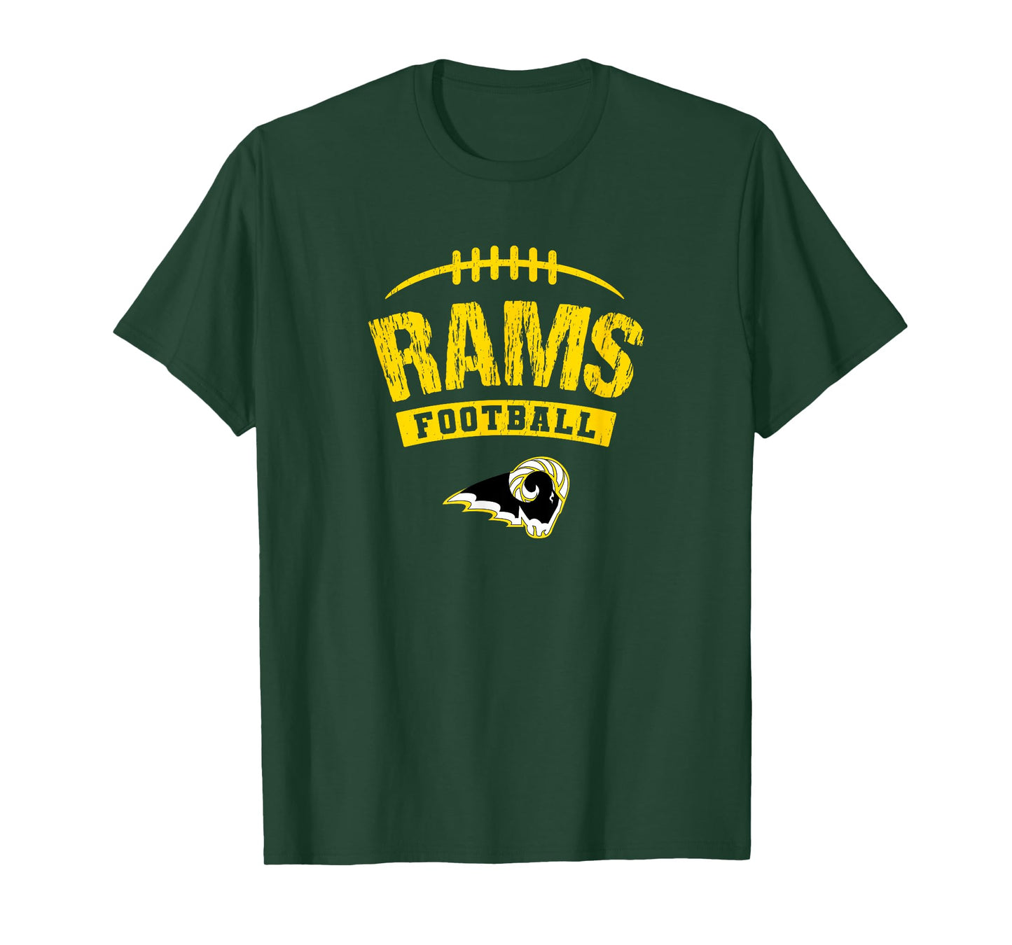 Southeast Polk Rams Logo Football Distressed HS T-Shirt