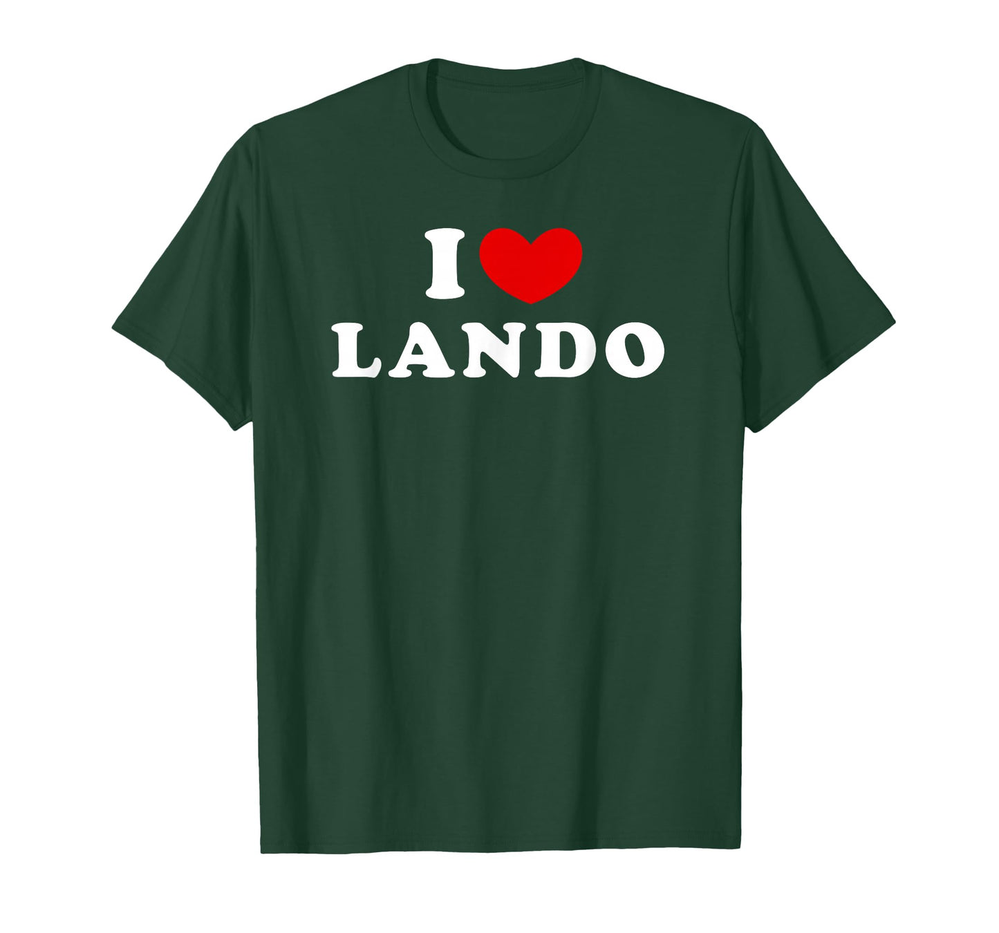 I Love Lando, I Heart Lando T-Shirt, Small, Black