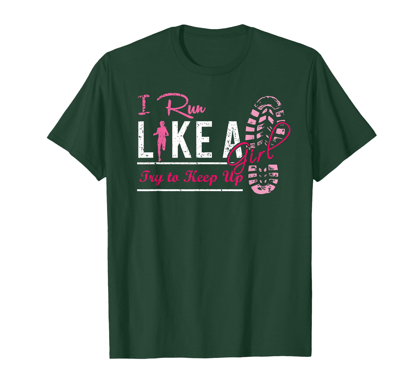Run Like A Girl Ladies Shirt Cool Funny Cute Running Jogging