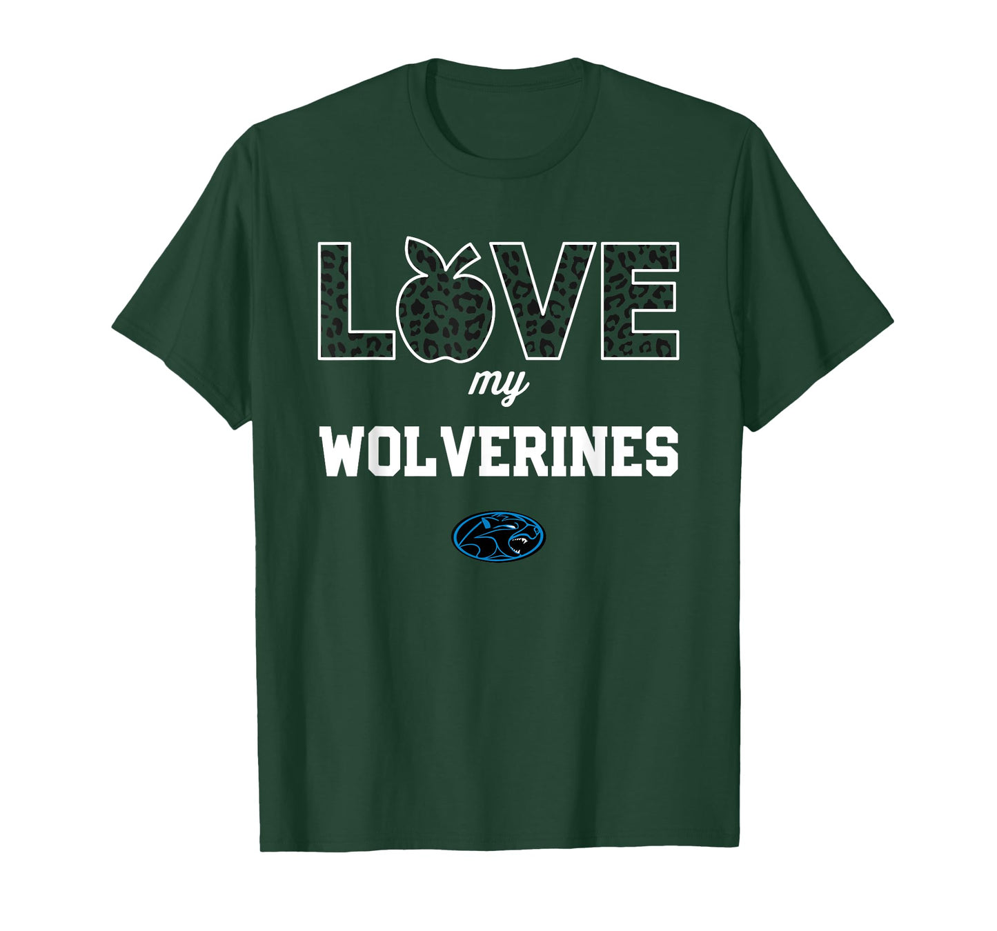 Woodland Hills Wolverines Logo Love My Team HS T-Shirt