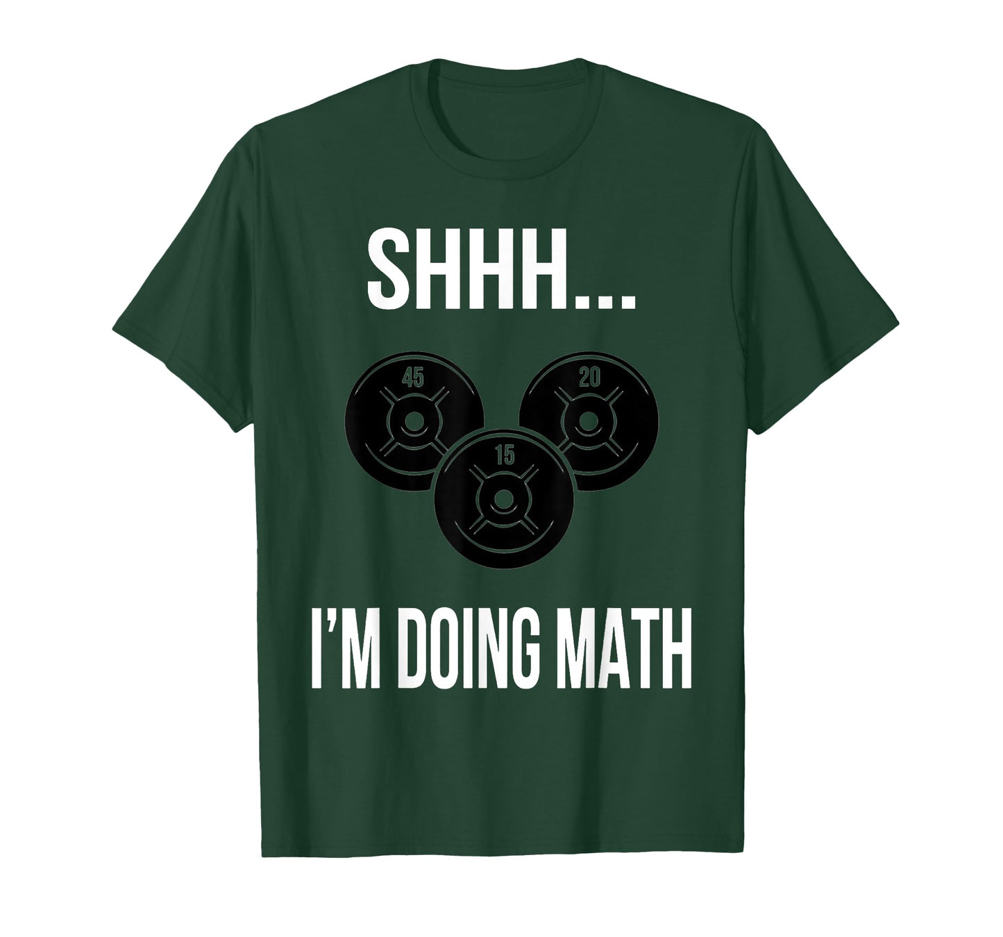 Shhh I'm Doing Math Gym Fitness Math T-Shirt