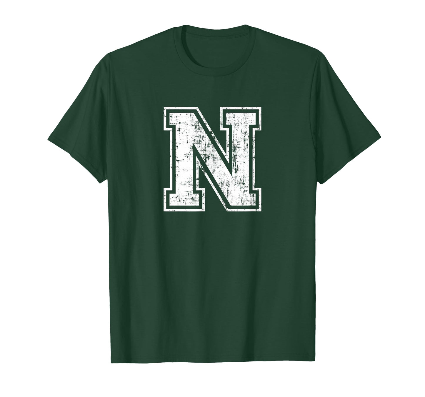 Letter N Uppercase Alphabet Initial School College Varsity T-Shirt