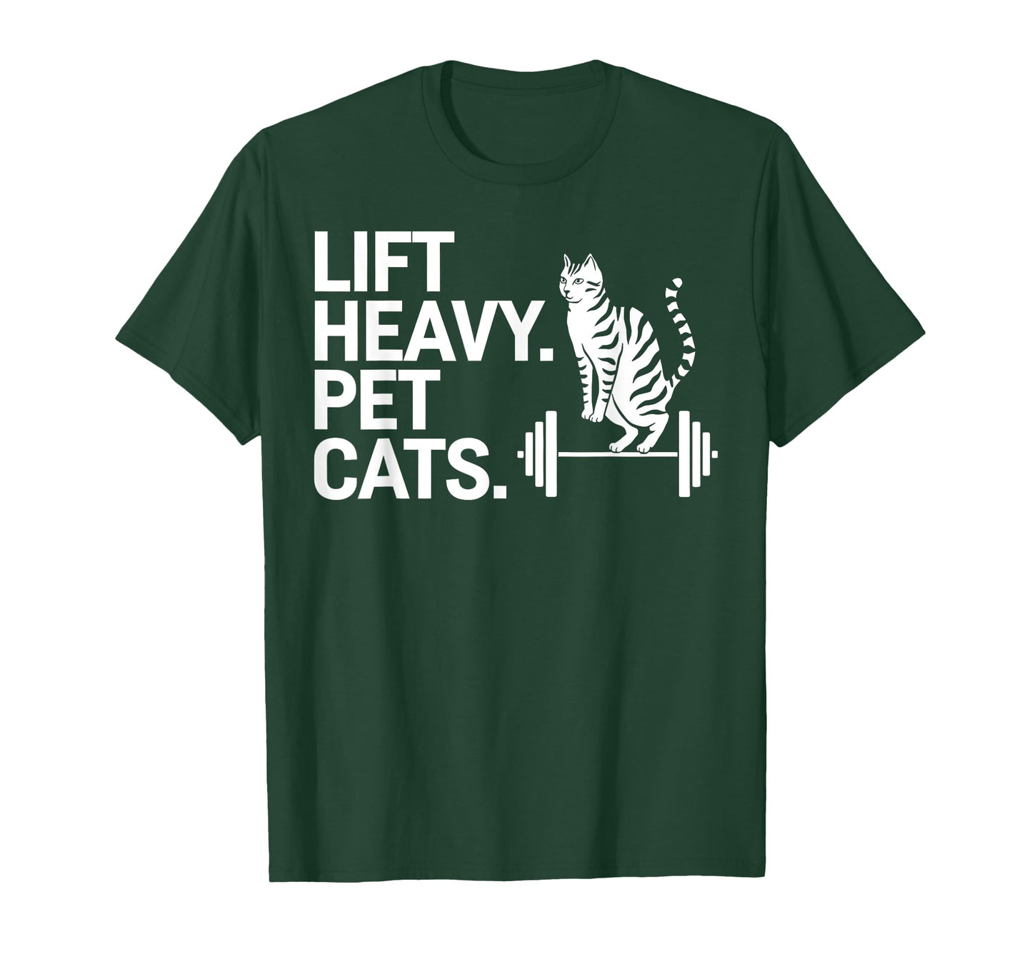 Weightlifting Cat Funny Gym Workout Lift Heavy Pet Cats Men Women Kids T-Shirt