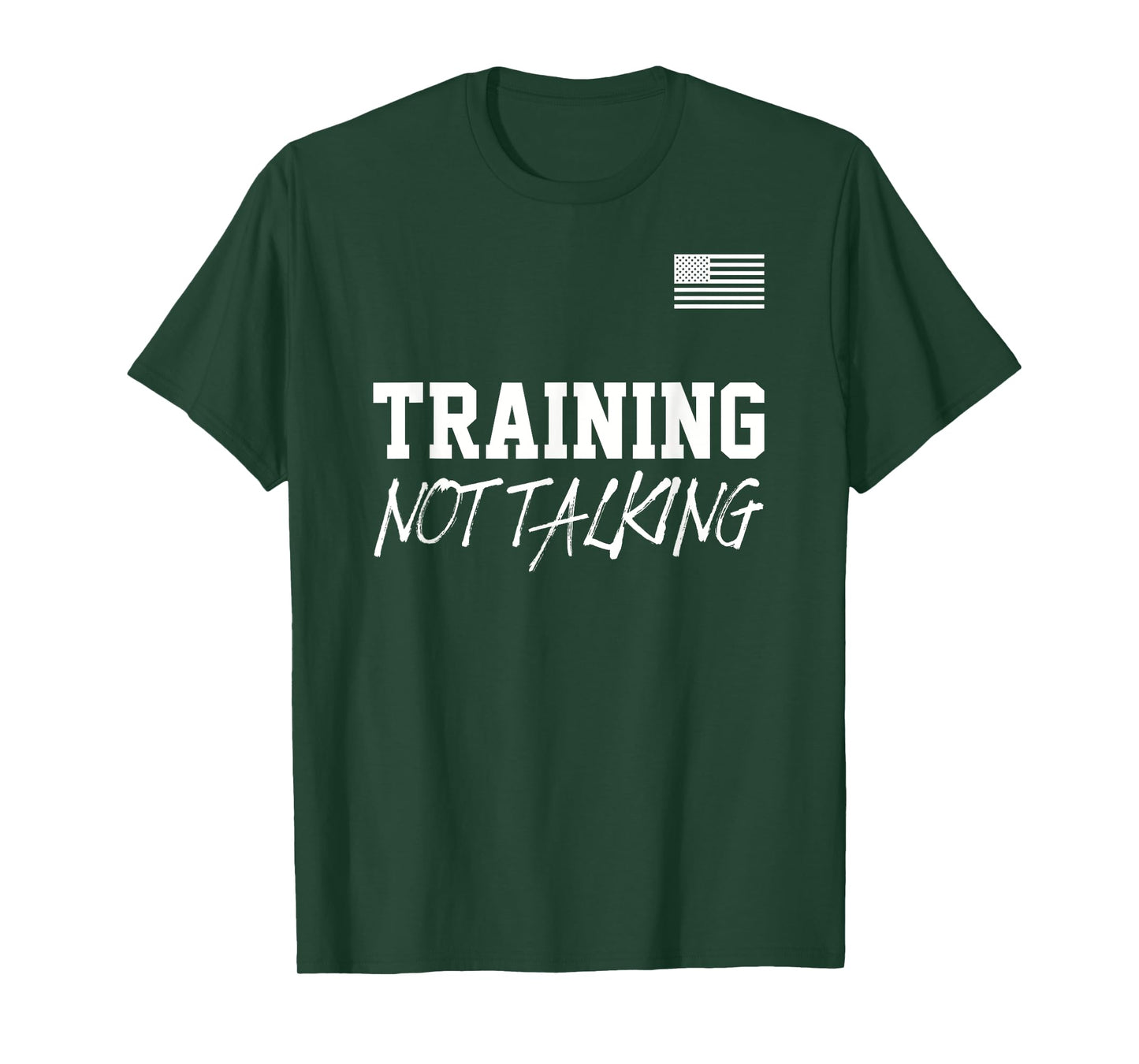 Training Not Talking Gym Quote Outfit | Bodybuilder Workout T-Shirt