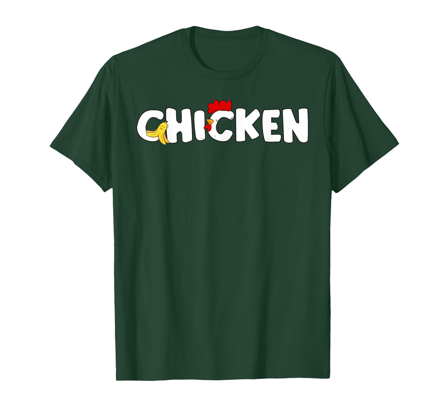 Funny Chicken & Banana Halloween Couples Family Costume 2025 T-Shirt