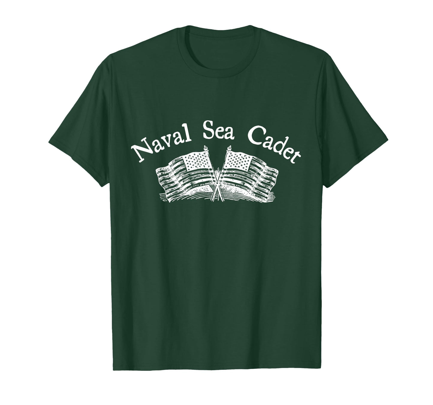 Naval Sea Cadet NSCC Minimal Art American Flag Vintage T-Shirt
