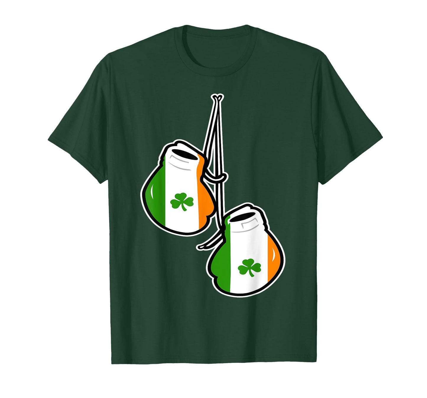 Ireland Flag Shamrock Irish boxing gloves t-shirt T-Shirt