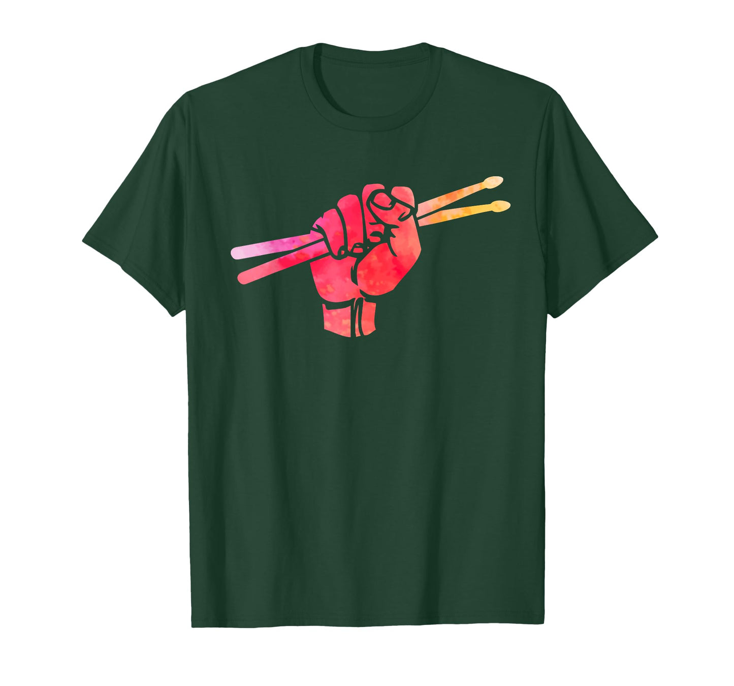 Joyouse Urban Style Black Drumsticks Gift Fist Drum T-Shirt