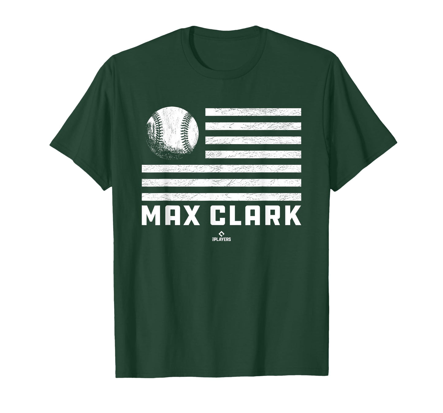 Flag Stripes Max Clark Prospect Baseball Fan Gear T-Shirt