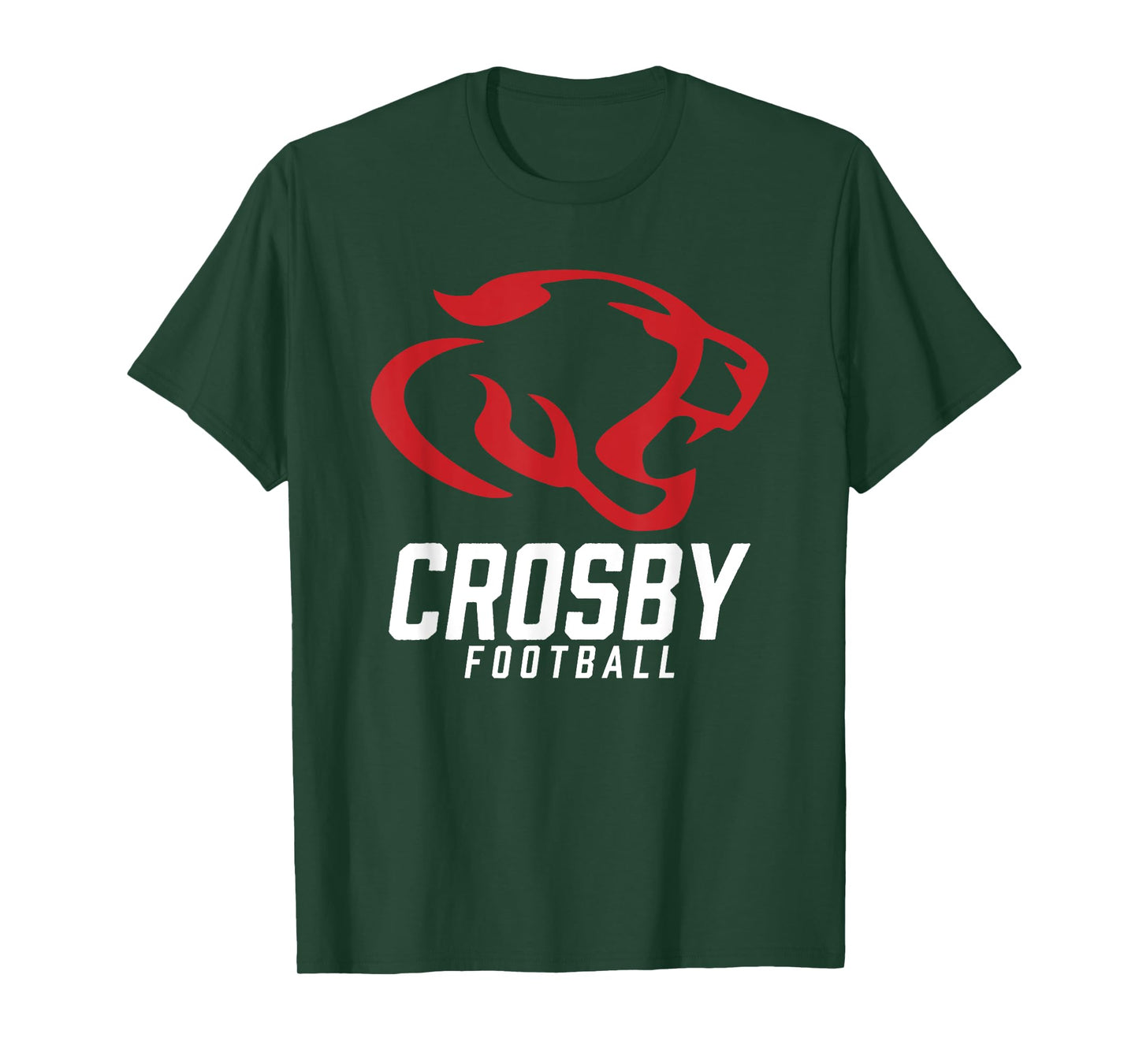 Crosby Cougars Logo Football Team HS T-Shirt