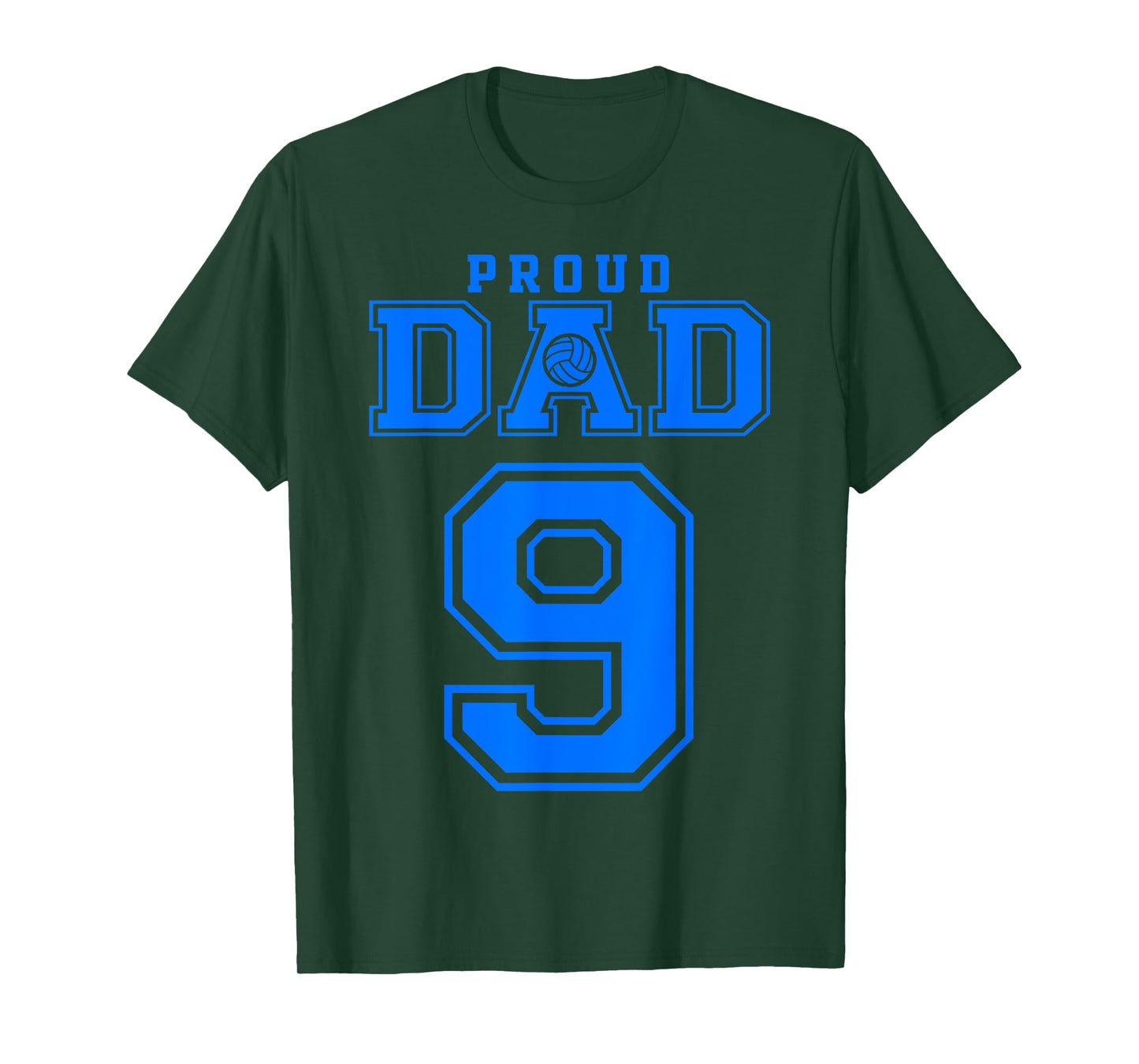Proud Volleyball Dad Number 9 B T-Shirt