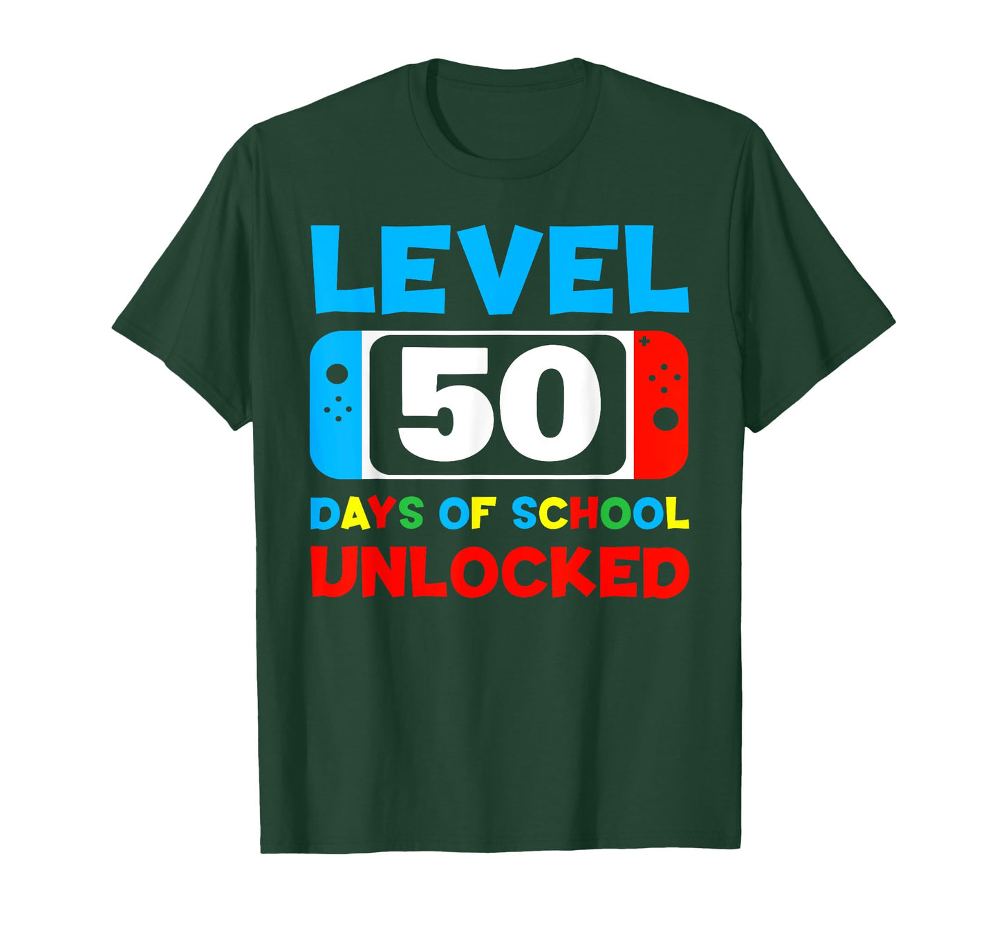 50th Day Of School Level 50 Days Of School Unlocked Gamer T-Shirt