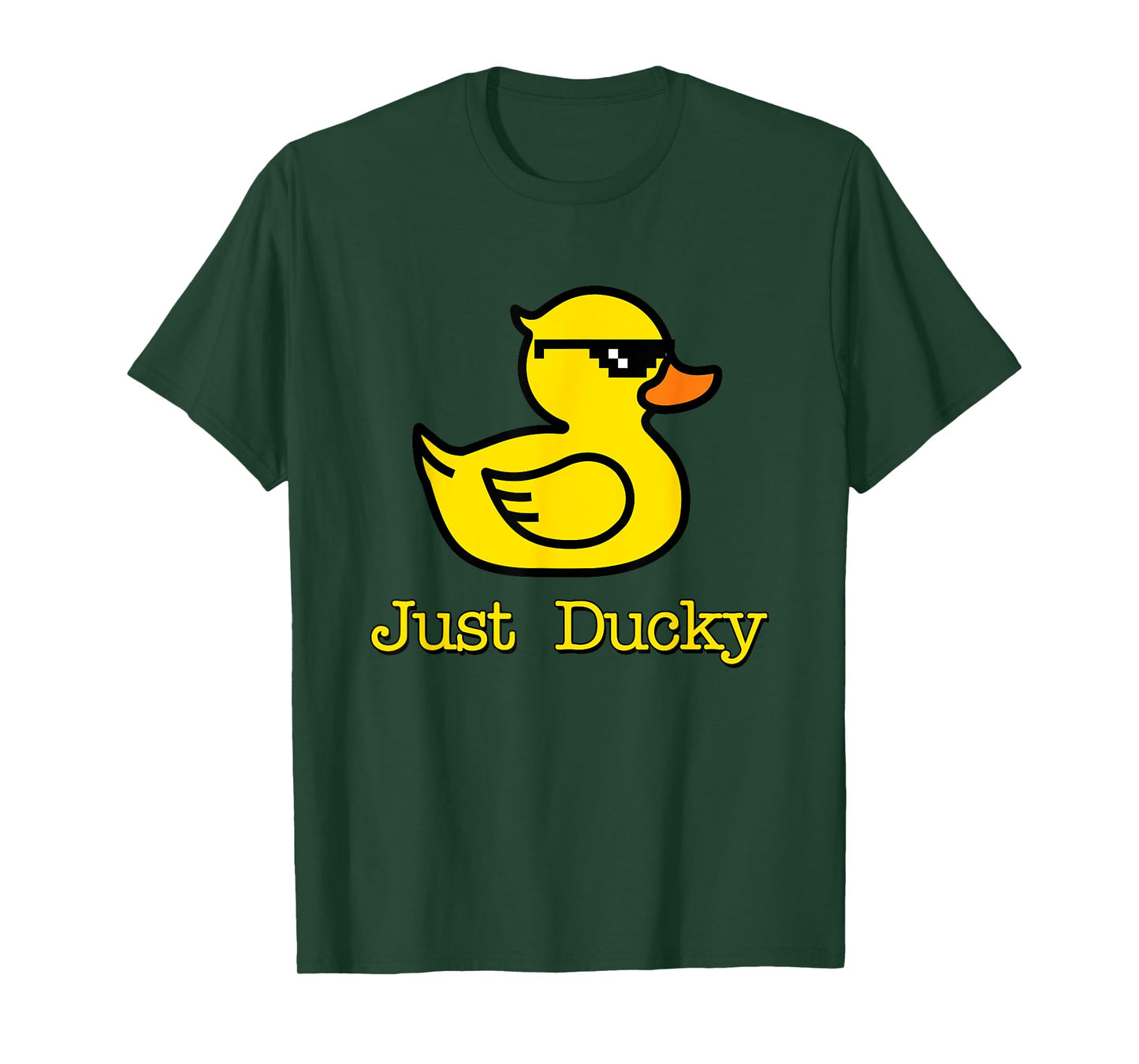 Just Ducky Cool Rubber Yellow Duck Childish Graphic Design T-Shirt