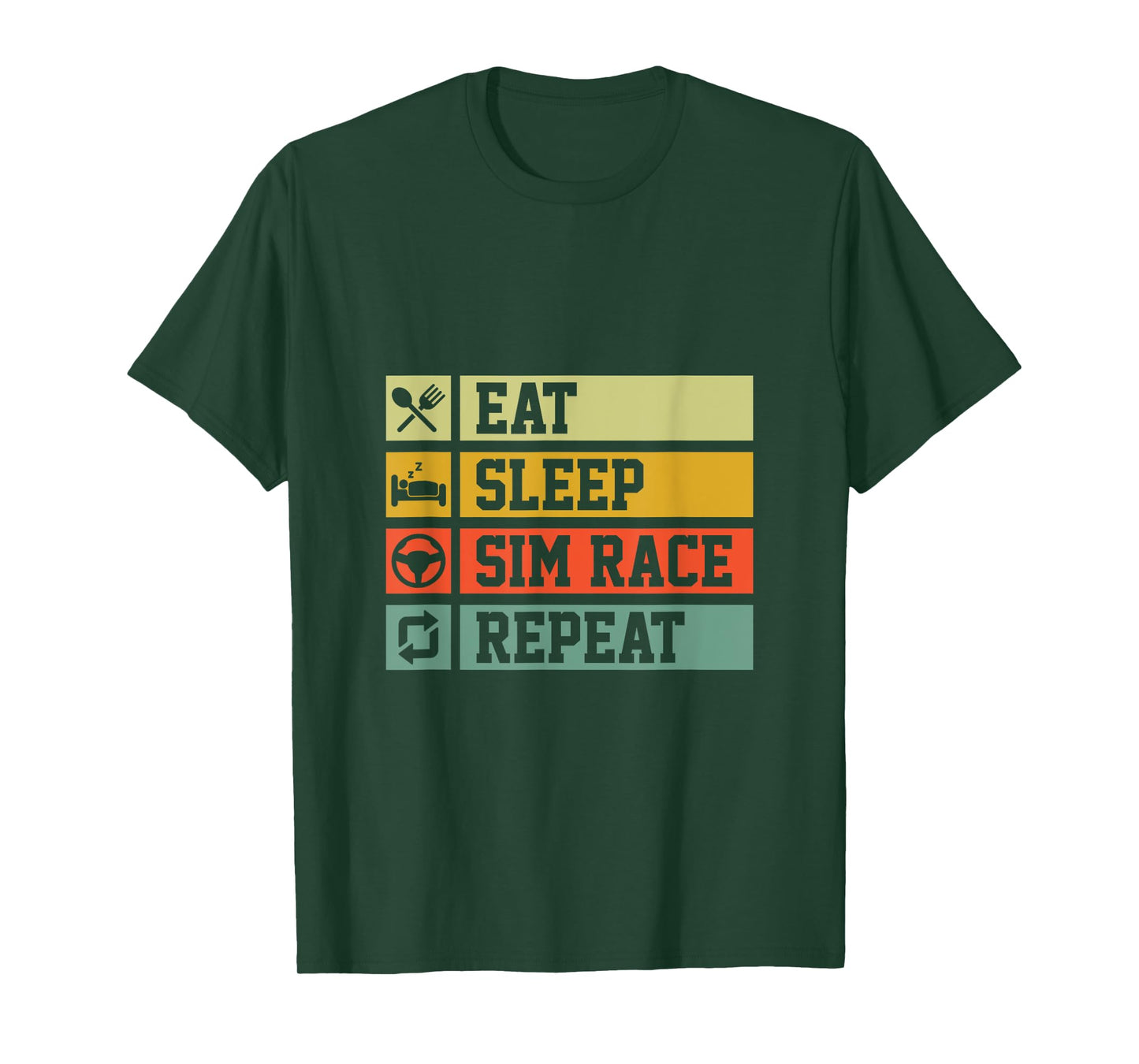 Eat Sleep Sim Race Repeat Simracer T-Shirt