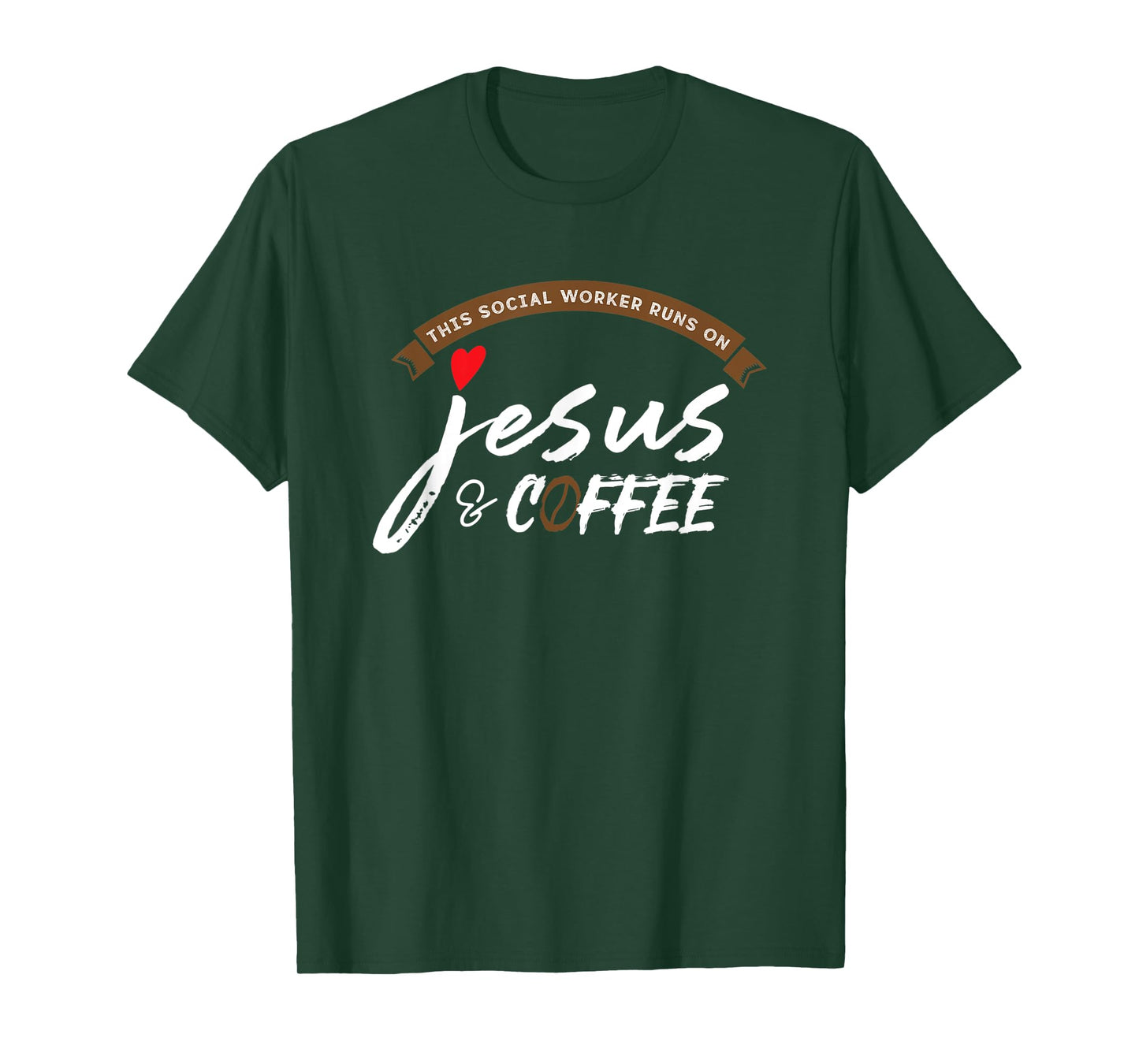 This Social Worker Runs On Jesus and Coffee T-Shirt