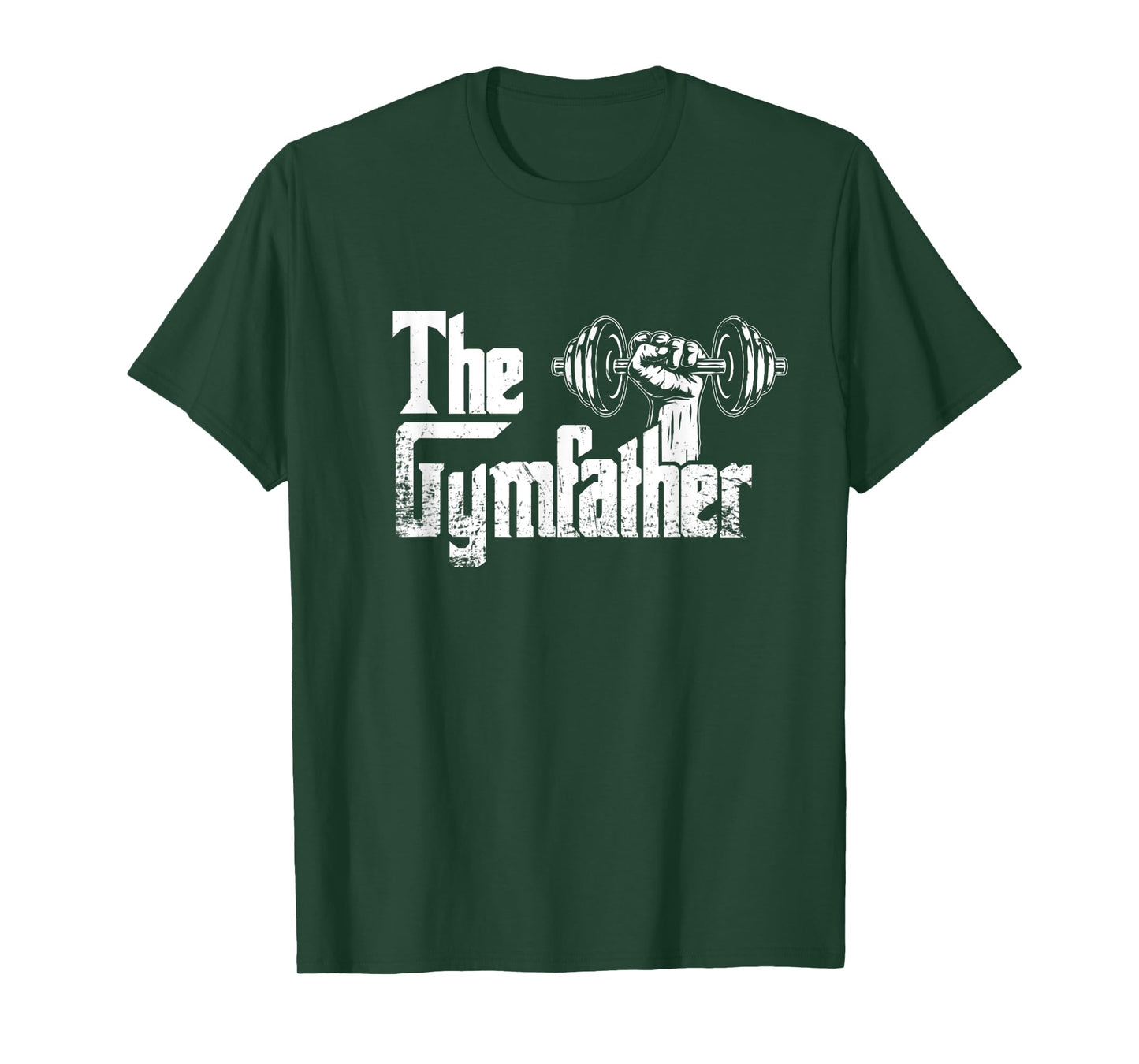 Mens The Gym Father Lifting Weights Funny Dad Training Lift T-Shirt