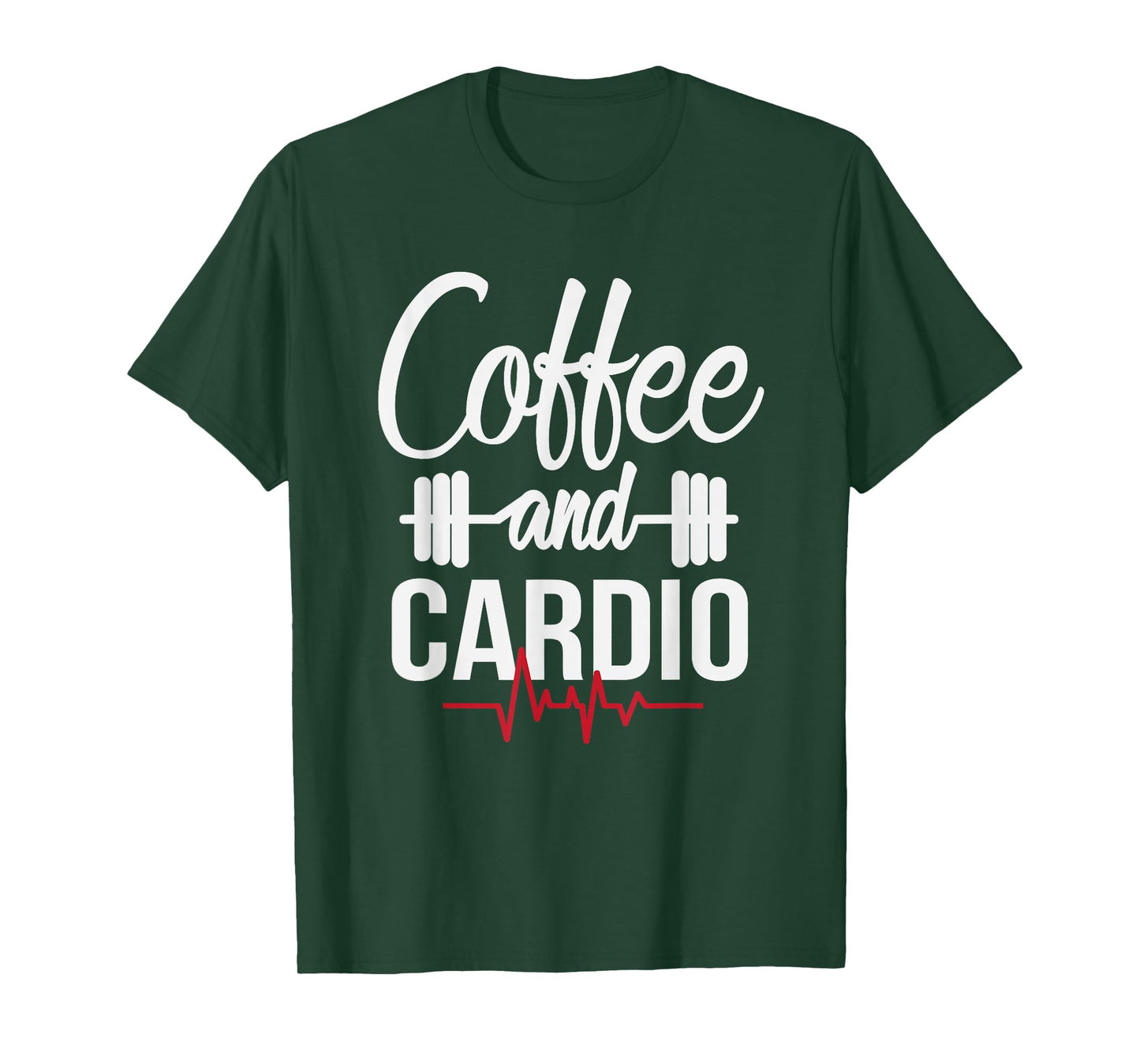 Coffee and Cardio Lover Workout Enthusiast Christmas Gift T-Shirt