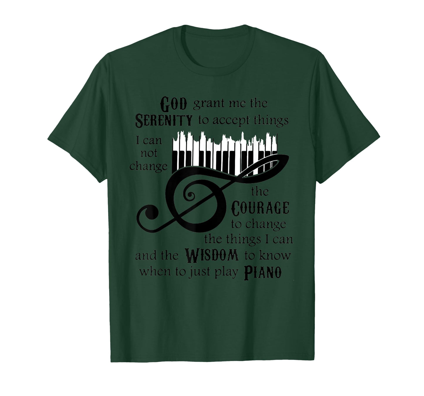 God Serenity Grant Me The To Ccept Things Piano T-Shirt