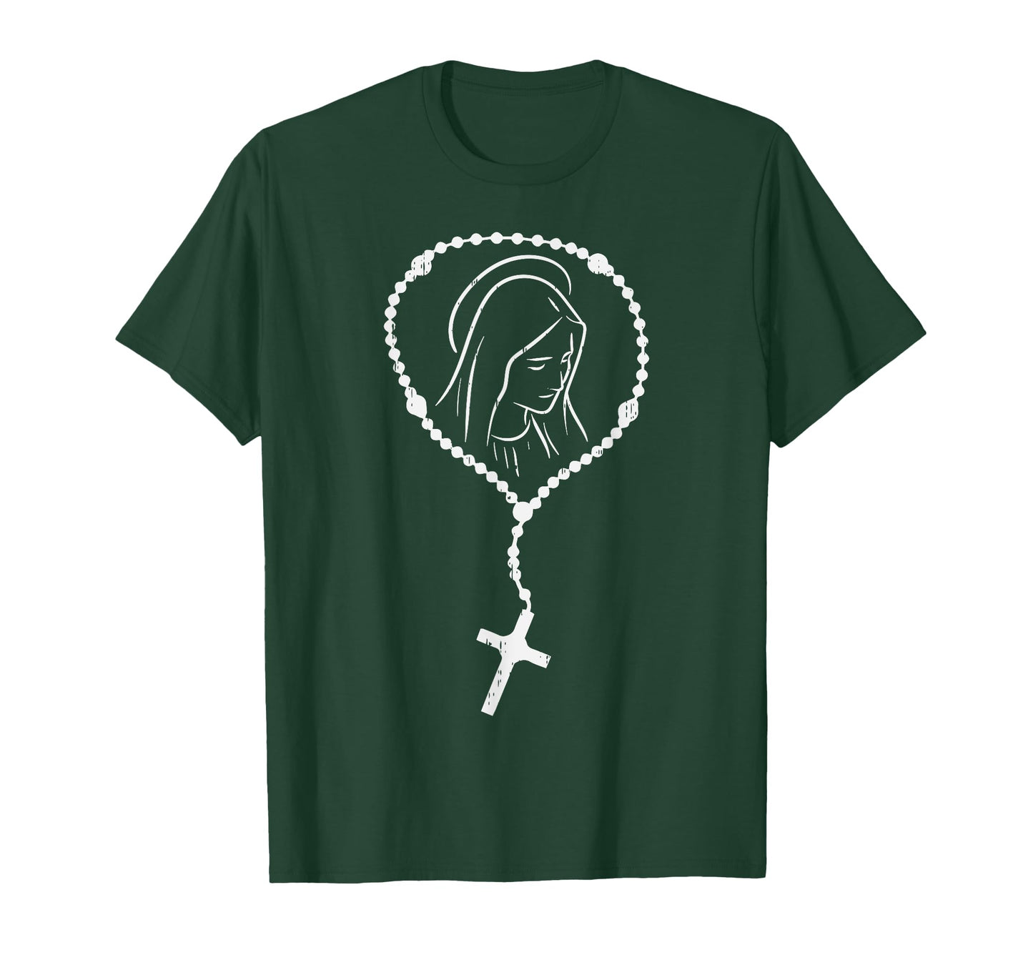 Rosary Virgin Mary God Jesus Faith Religious Catholic Gift T-Shirt