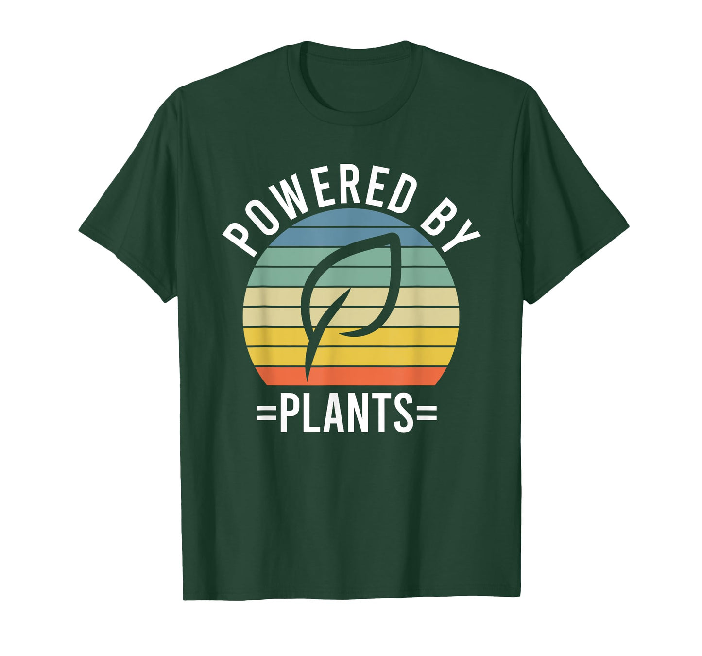 Powered By Plants Vegetarian Vegan Workout Plant Powered T-Shirt